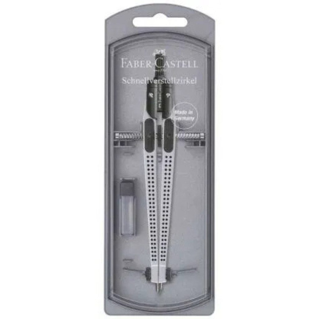 Faber-Castell Zirkel FABER-CASTELL GRIP 2001 Zirkel,silber, Für Kreise bis zu 39,0 cm