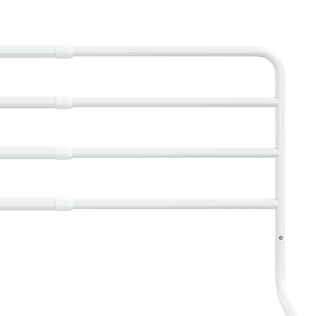 vidaXL Bettschutzgitter, Kleinkind-Bettschutzgitter Weiß (76-137)x55 cm Eisen