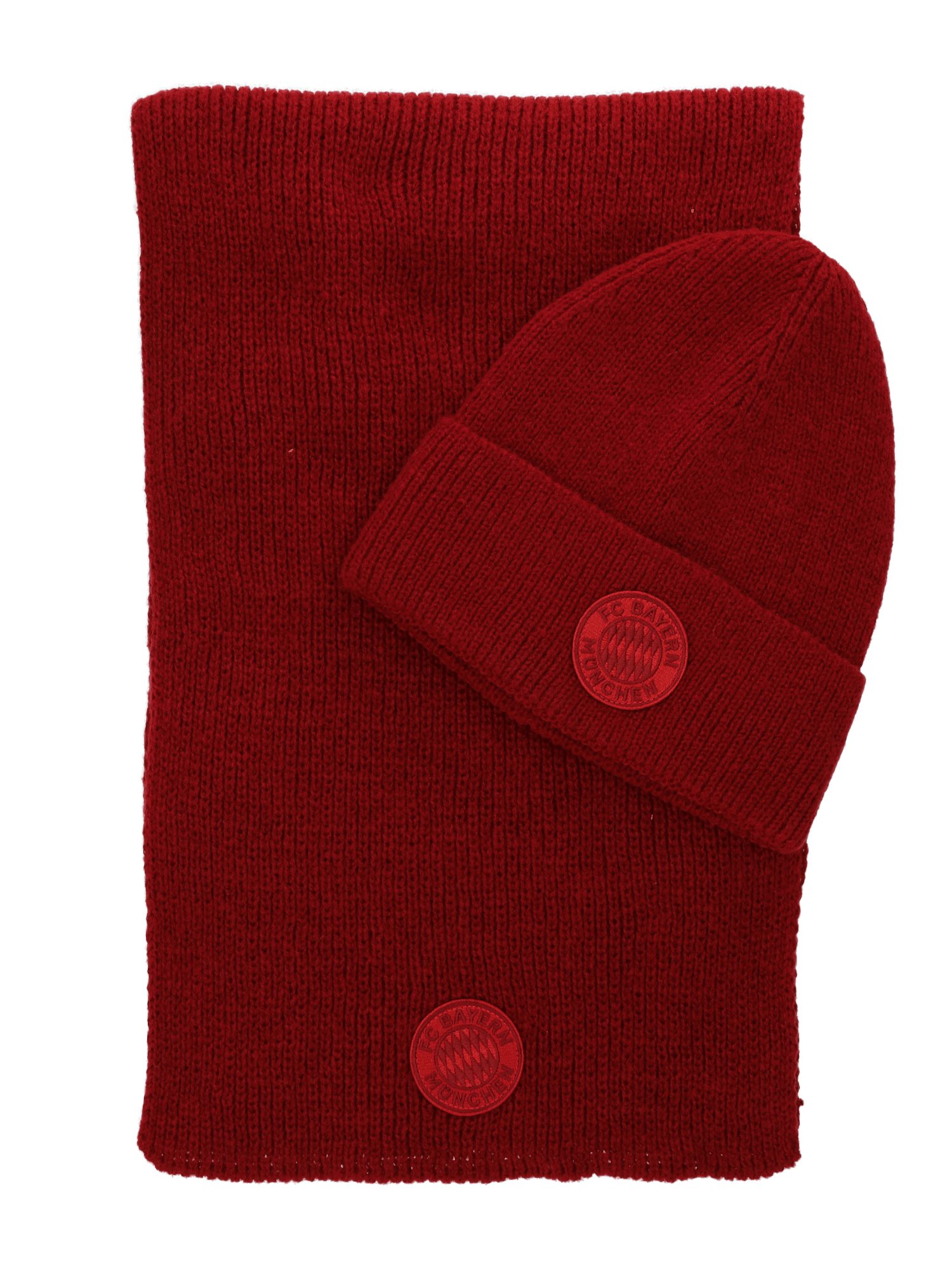 FC Bayern München Wendemütze FC Bayern München I Set Mütze Statement & Schal I Unisex I Bordeaux