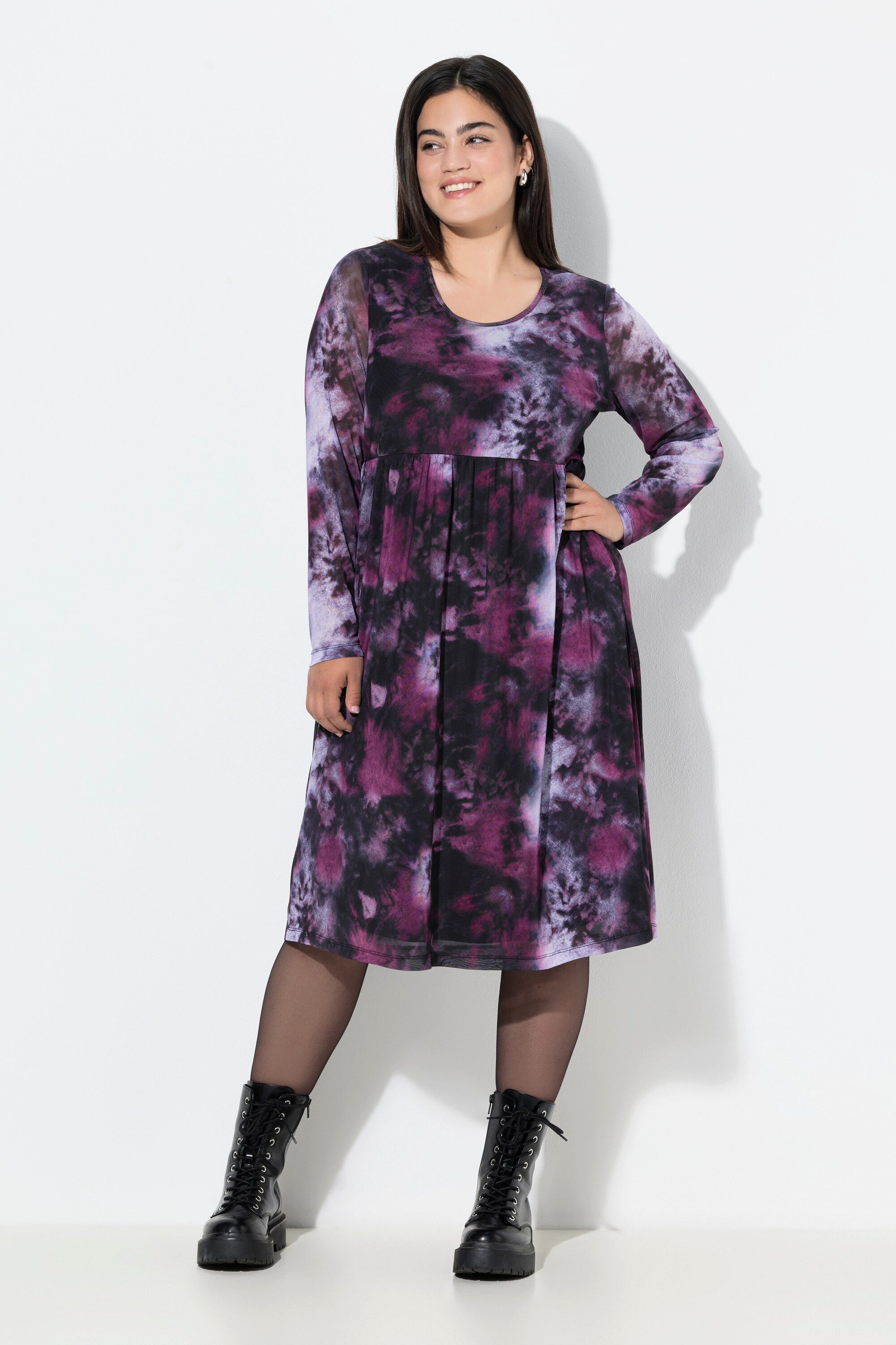 Angel of Style Jerseykleid Mesh-Kleid A-Linie