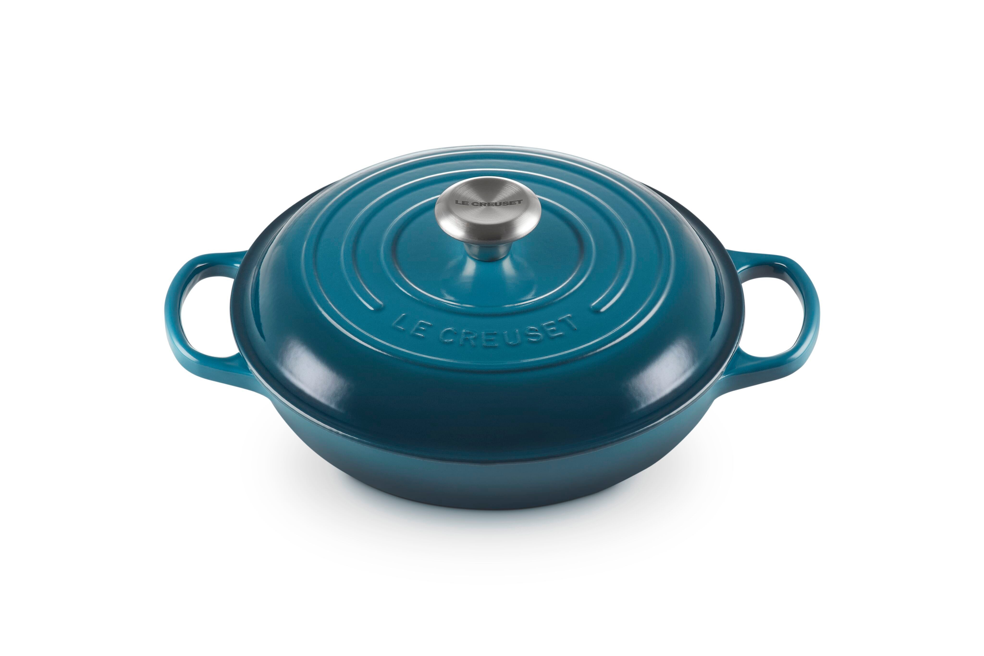 LE CREUSET Bratentopf Gourmet-Profitopf, Gusseisen, Ø 26 cm, 4,2 l, 4,21 kg, Deep Teal, 21180266422430