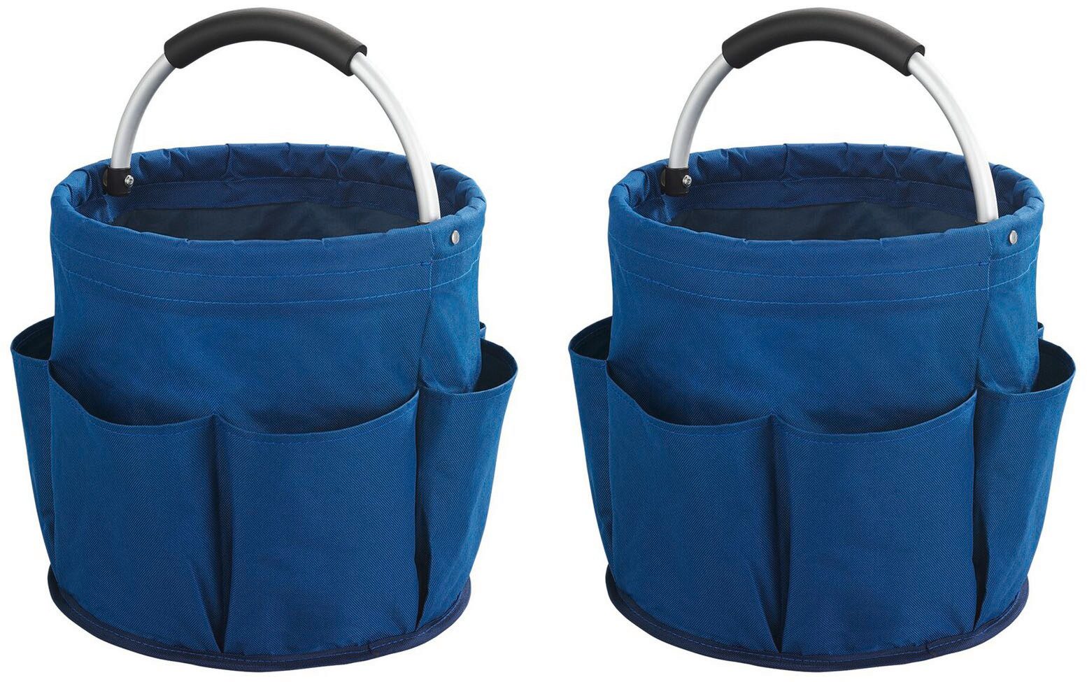 Maximex Organizer Universal-Reinigungs-Caddy (Set, 2 St), großes Hauptfach für Reinigungsmittel, 6 Außentaschen, faltbar, 16 l