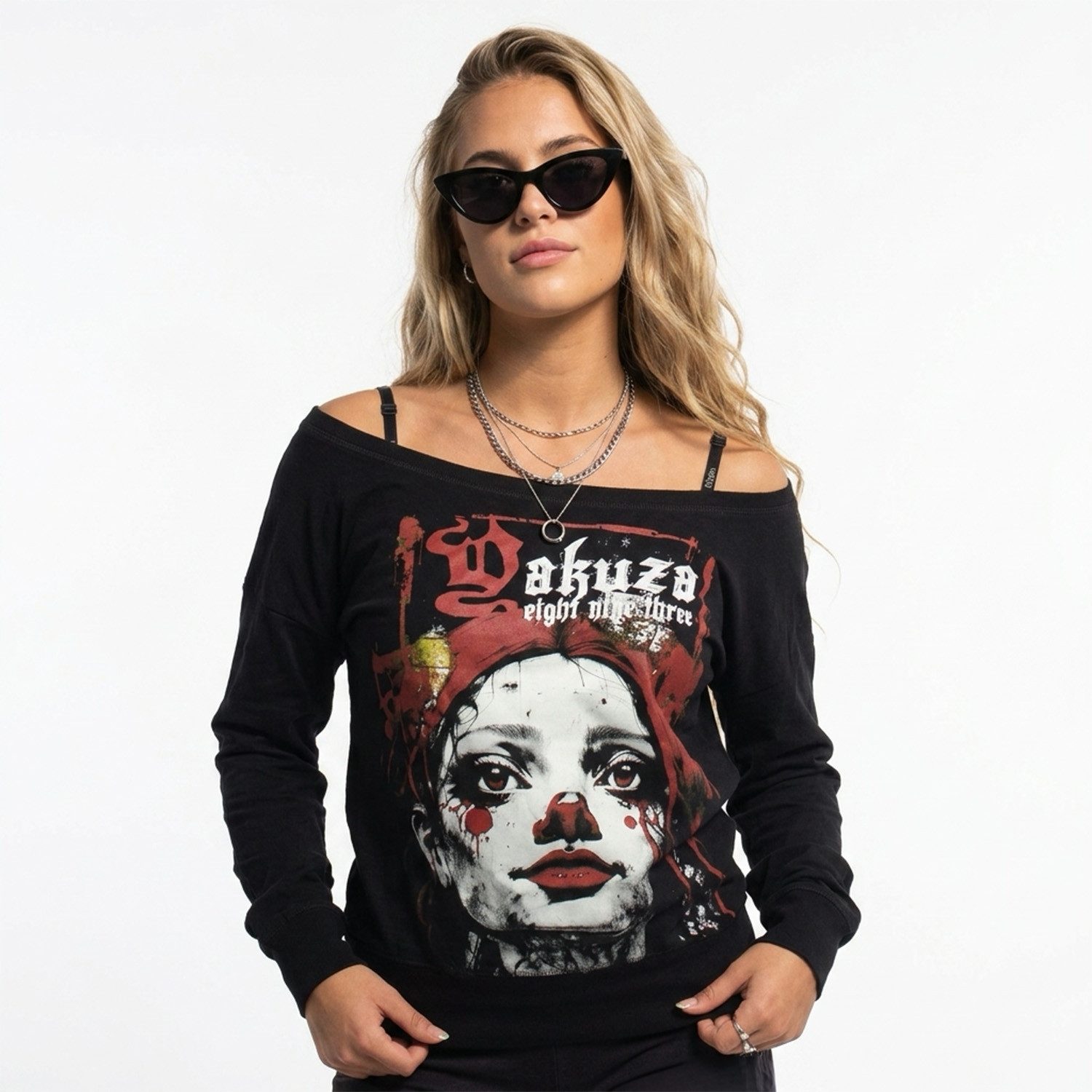 YAKUZA Langarmshirt Dollz im Boyfriend Look