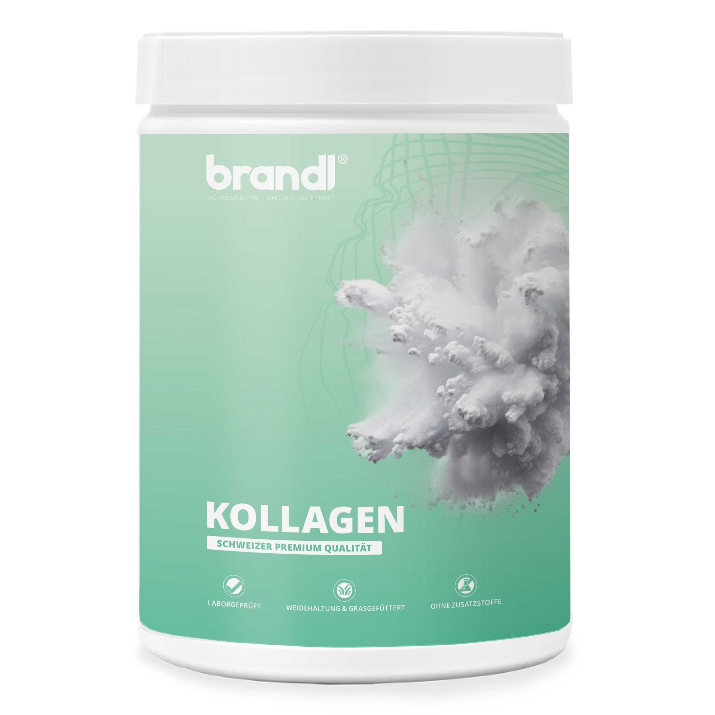 Brandl Nutrition COLLAswiss® Kollagen aus Schweizer Weidehaltung Pulver, 550 g