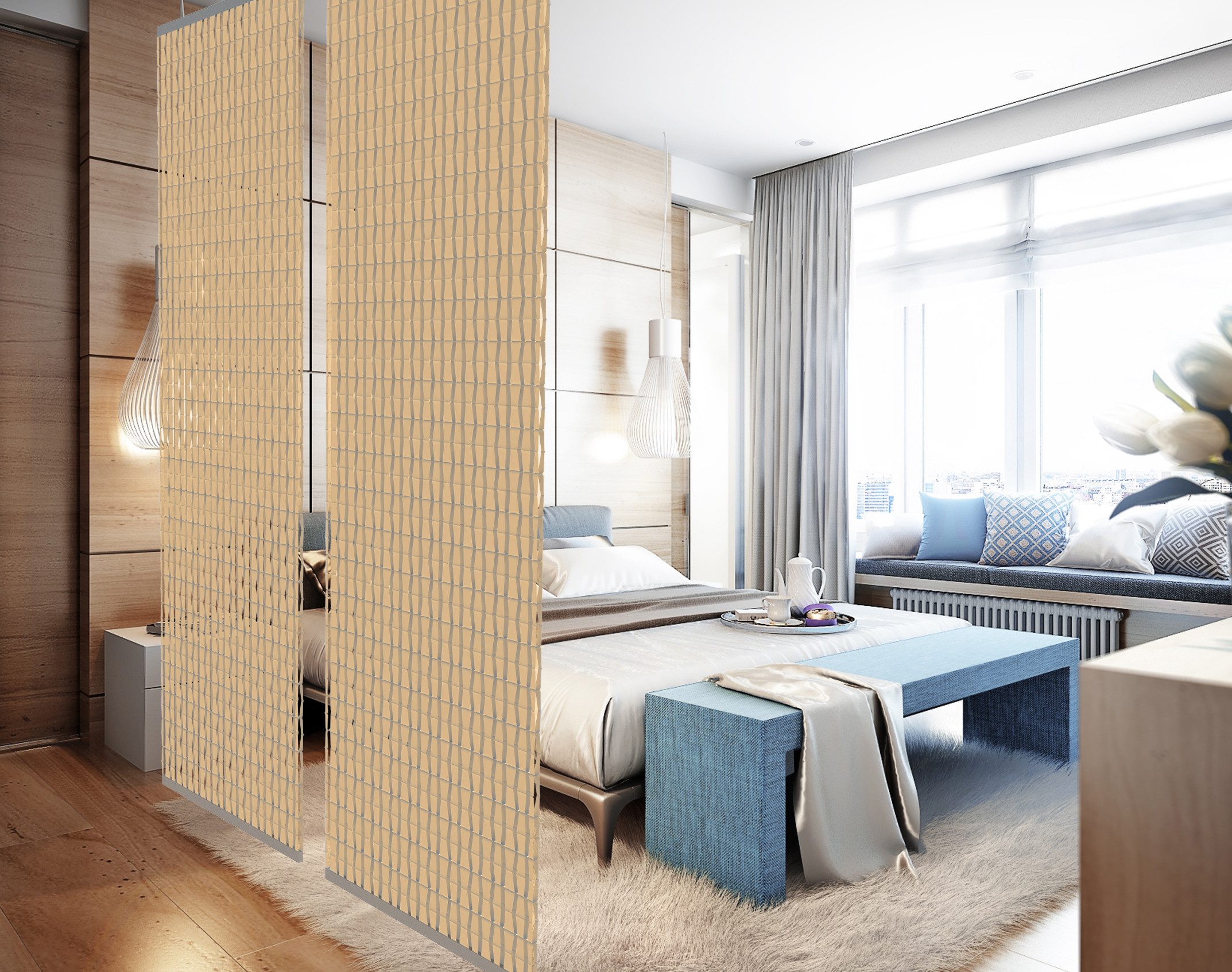 YourCasa Paravent Raumteiler hängend – Lichtdurchlässige Trennwand & Deko, günstig online kaufen