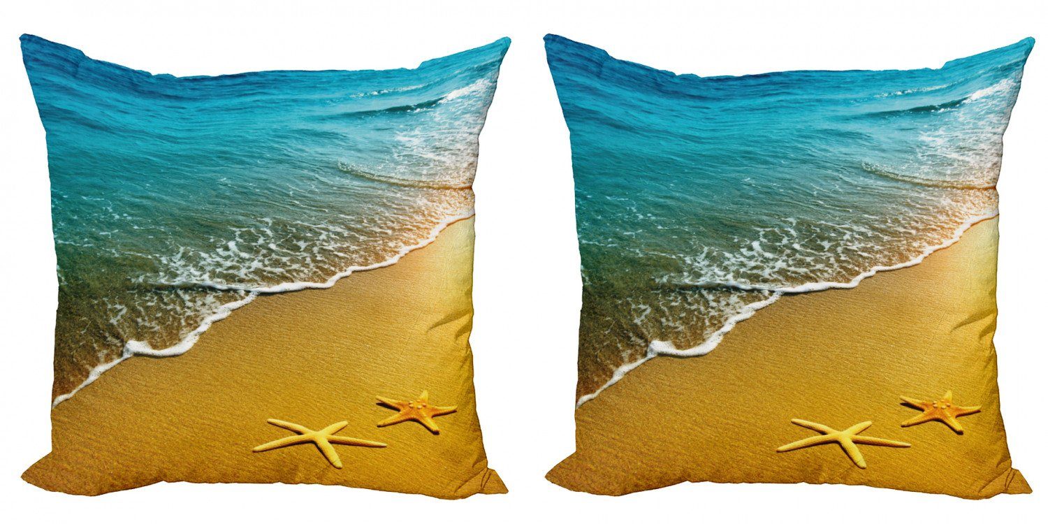 Kissenbezüge Modern Accent Doppelseitiger (2 Digitaldruck, Seestern Abakuhaus Stück), Sommer-Sonnenuntergang