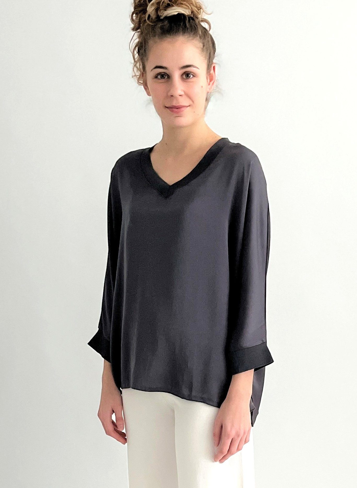 Satinbluse