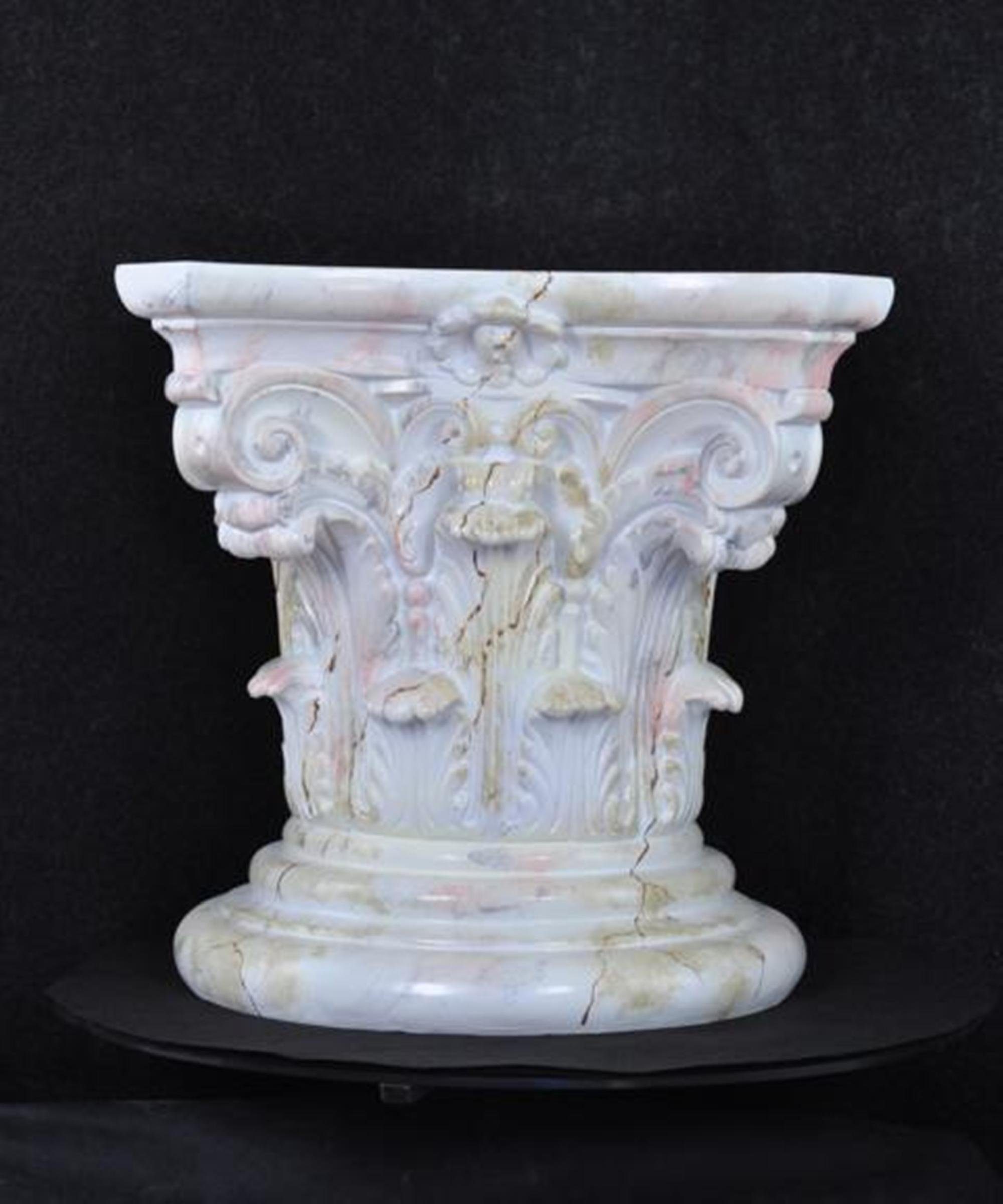 JVmoebel Skulptur, Medusa Säule Dekoration Figur Marmor Skulptur Säulen Römische Deko