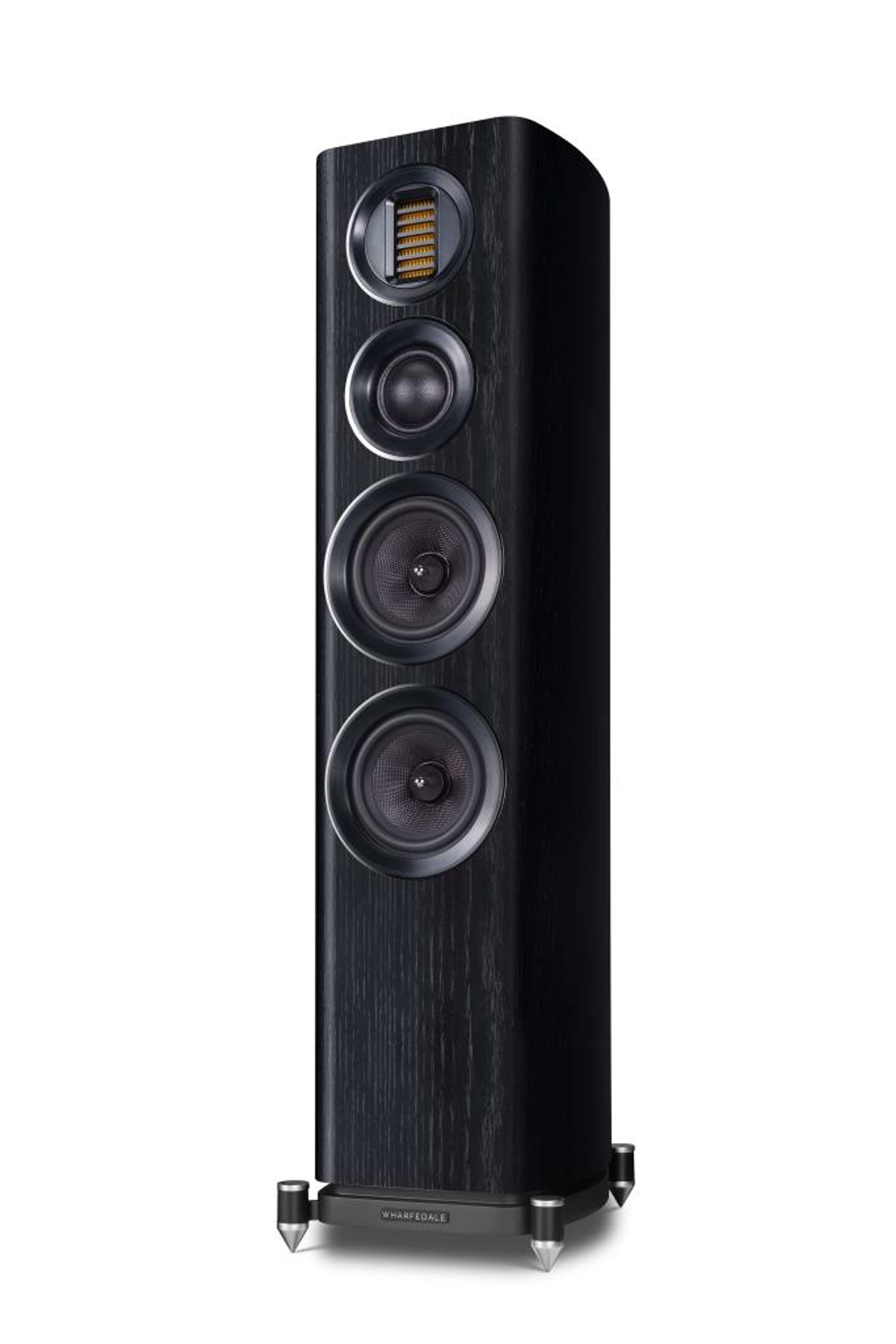 WHARFEDALE   EVO 4.3 Bassreflex möglich schwarz Sockel) Stand-Lautsprecher im durch (wandnahe Aufstellung