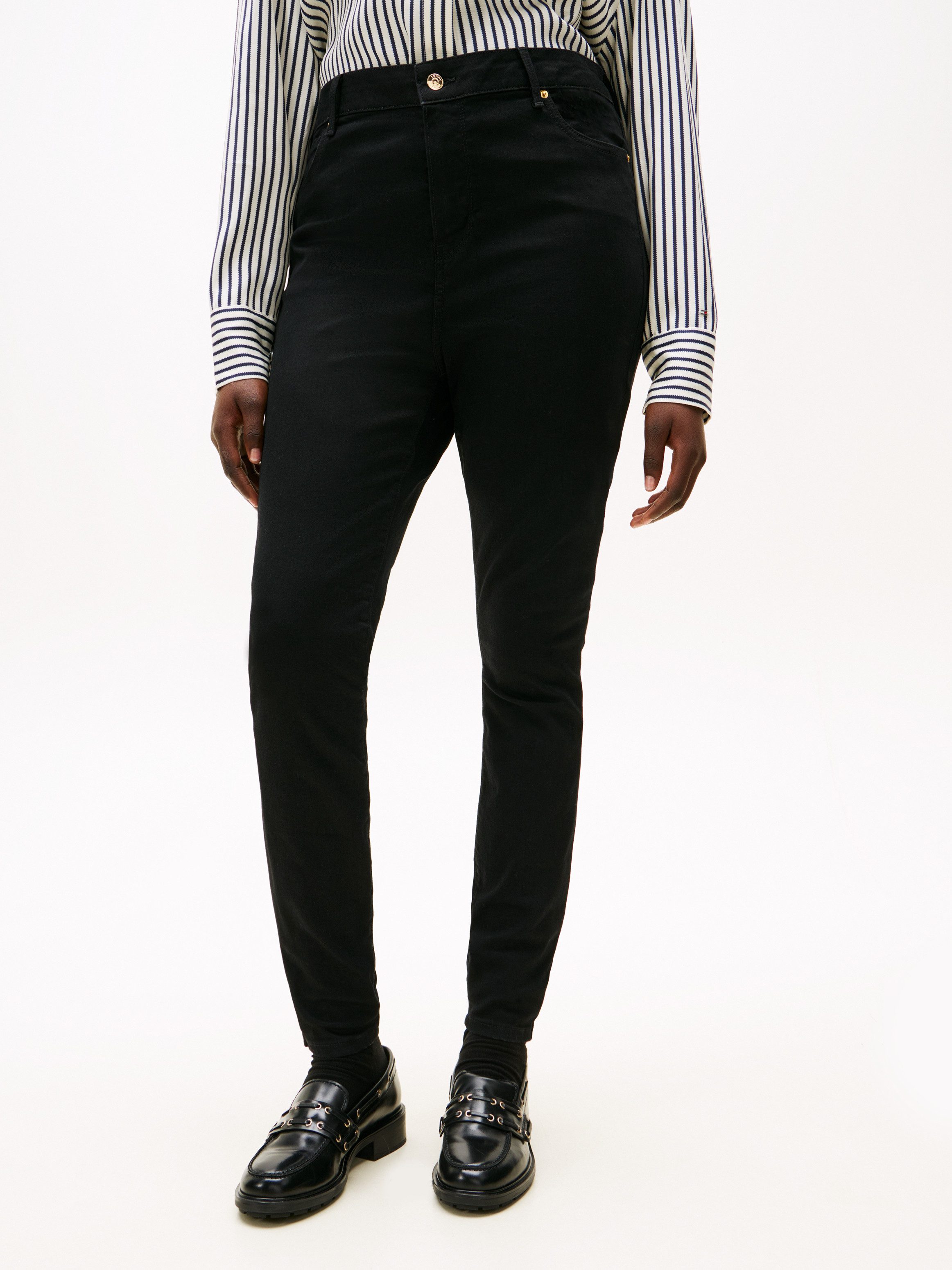 Tommy Hilfiger Curve Skinny-fit-Jeans CRV DNM BLACK HARLEM U SKINNY HW in großen Größen