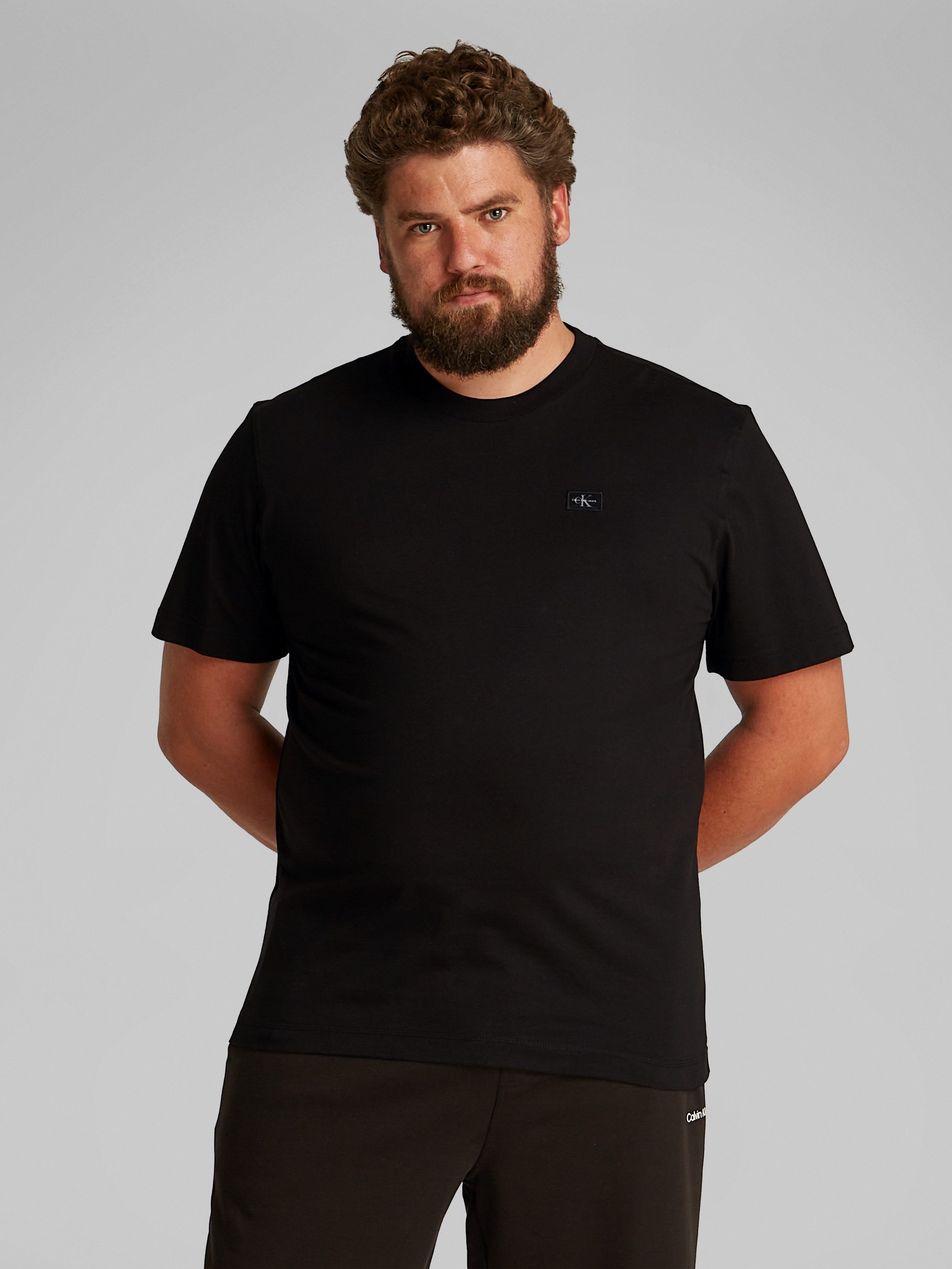 Calvin Klein Jeans Plus T-Shirt PLUS WOVEN LABEL REGULAR TEE in großen Größ günstig online kaufen