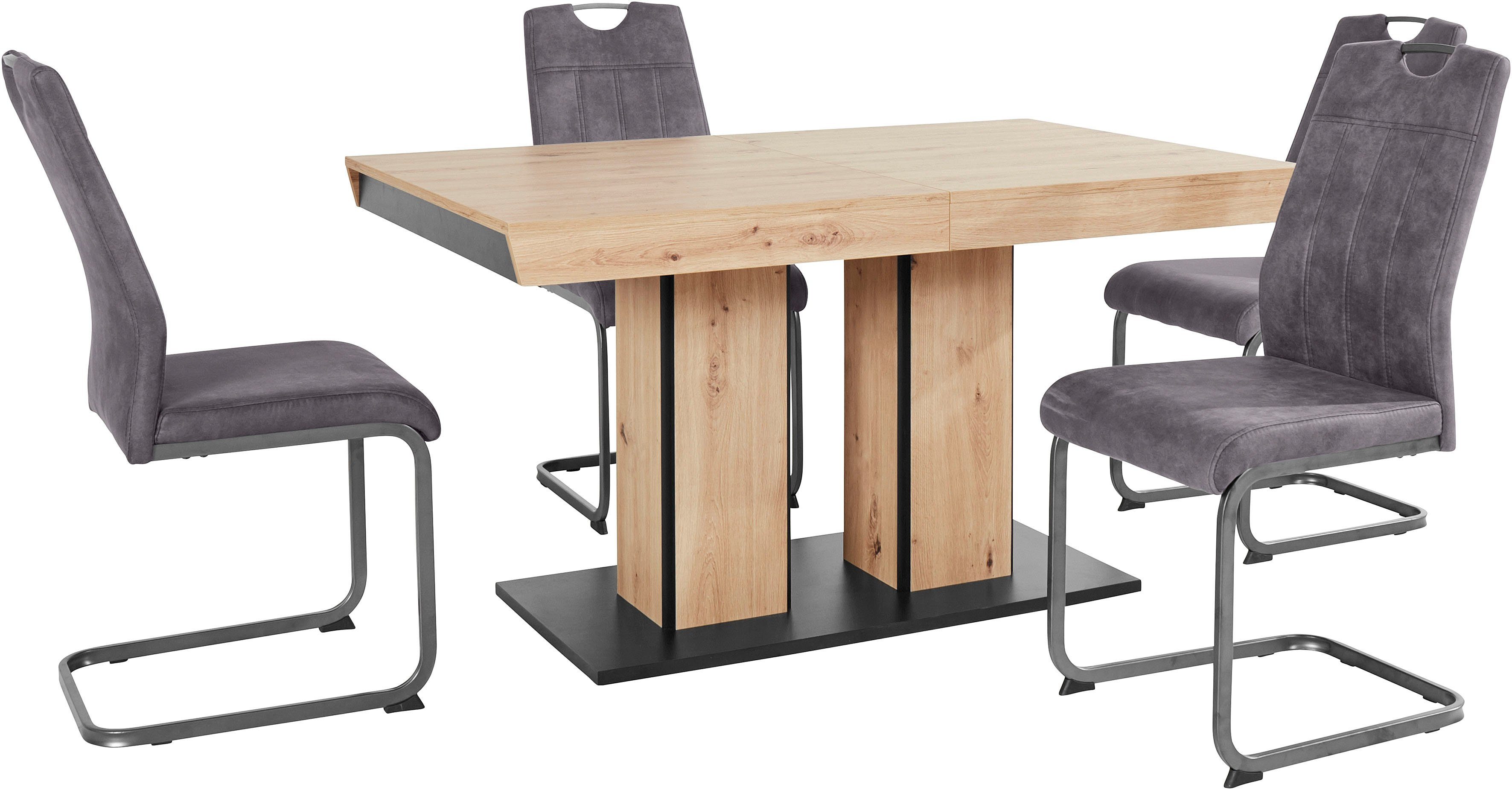HELA Essgruppe Tisch ausziehbar 140 -220 cm, (Set, 5-tlg), Belastbarkeit 14 günstig online kaufen