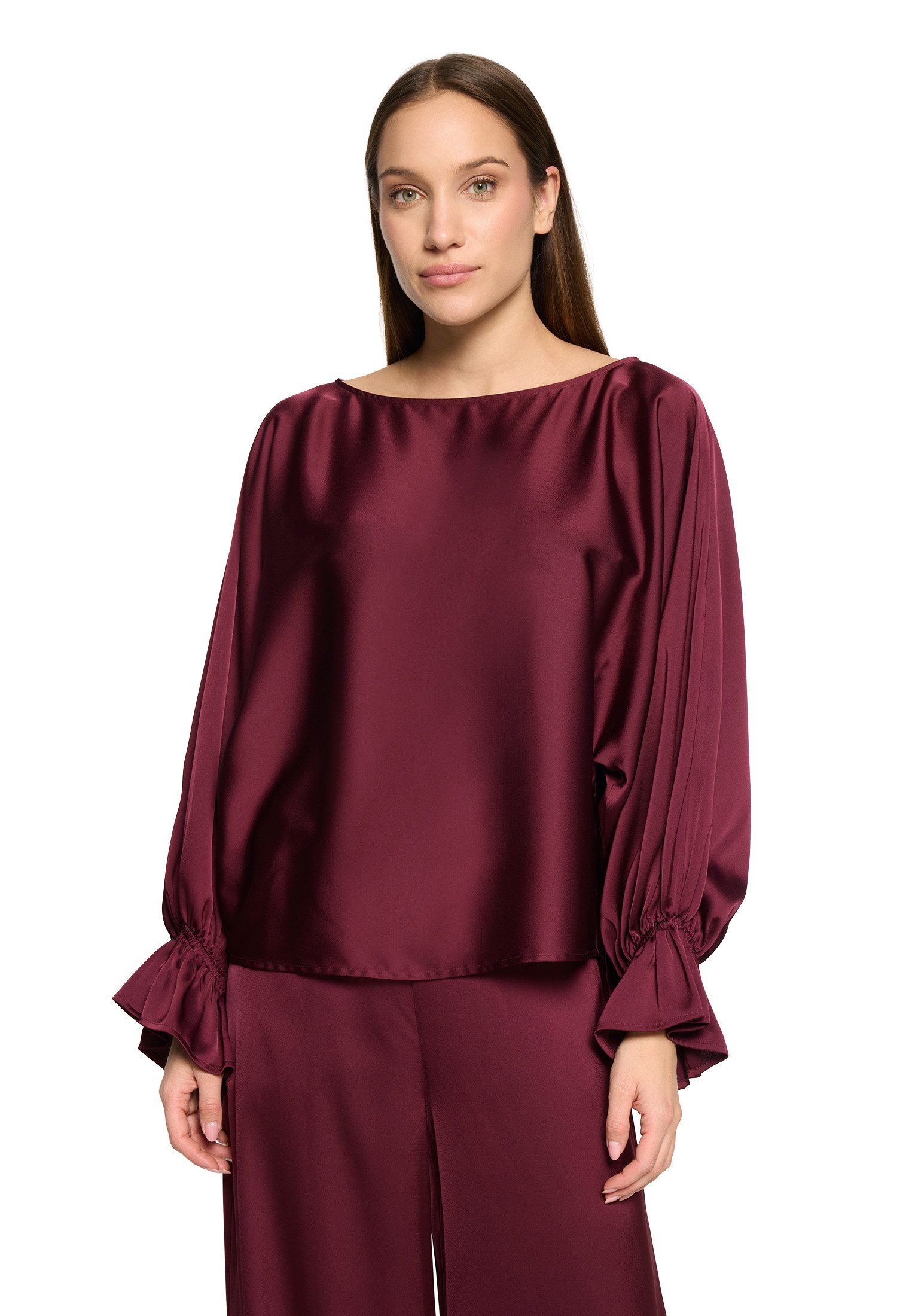 Vera Mont Satinbluse Damen mit Fledermausärmeln