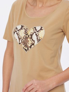 Christian Materne T-Shirt Kurzarmshirt figurumspielend mit Herz-Motiv-Print