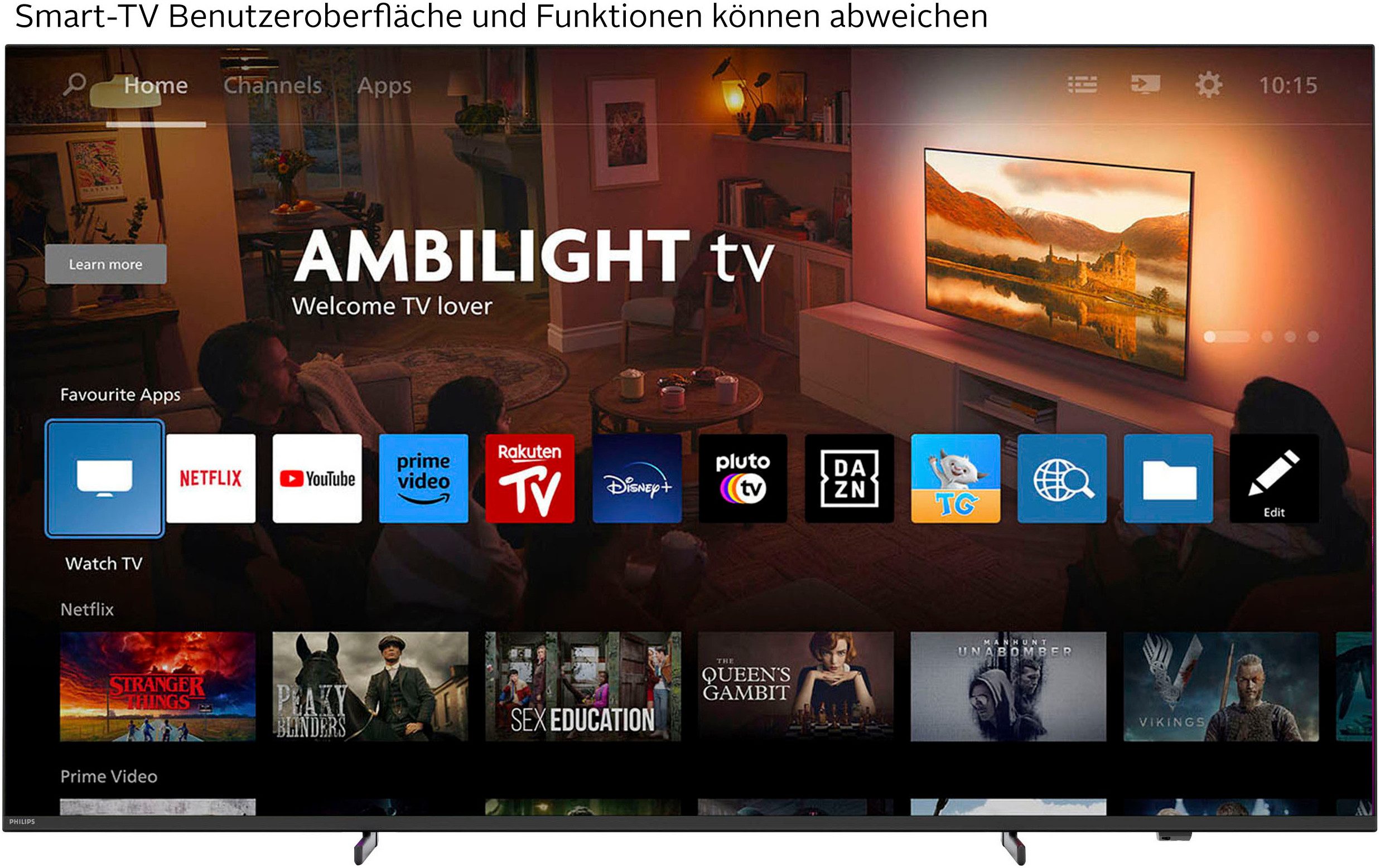 Philips 75PUS9000/12 QLED-Fernseher (189 cm/75 Zoll, 4K Ultra HD, Smart-TV)  ! RABATT: 23.54%