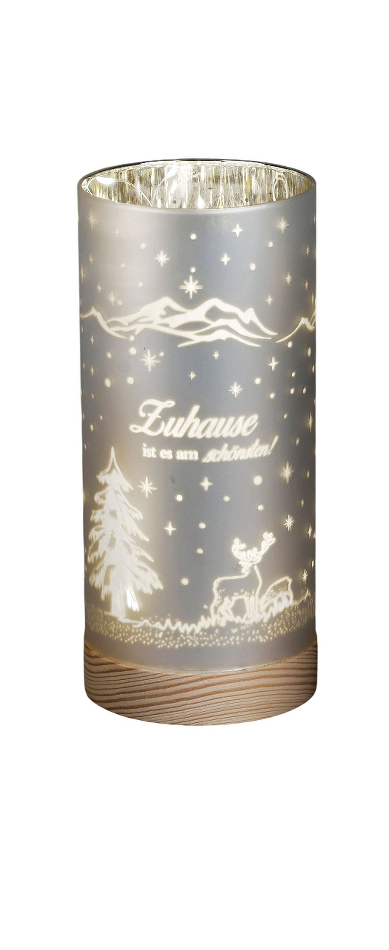 formano LED Dekolicht aus Glas mit Motiv und Spruch, LED fest integriert