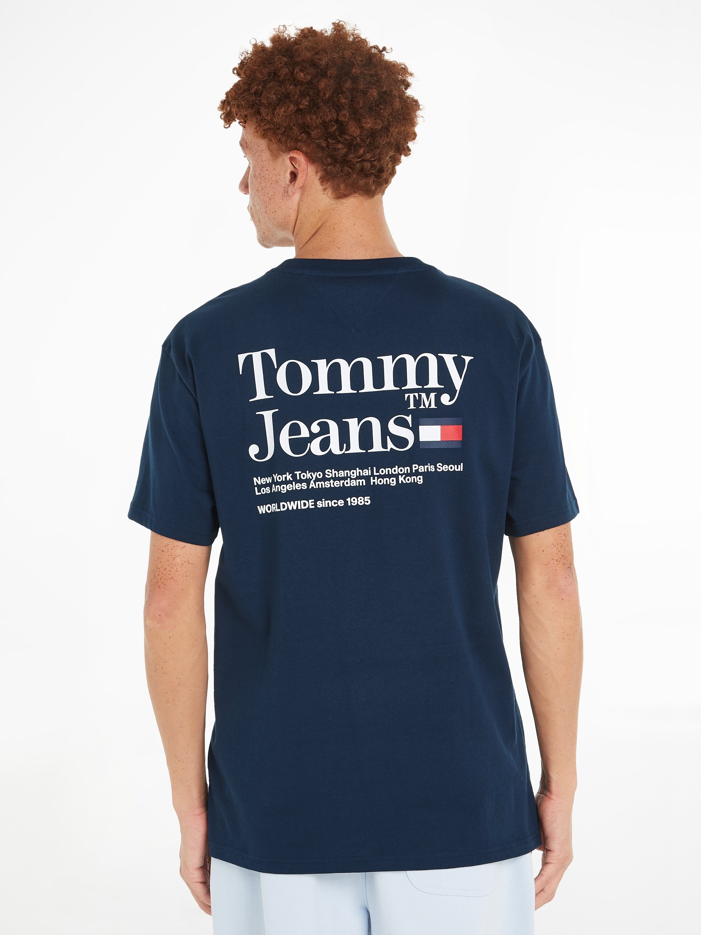 T-Shirt Aufdruck Night MODERN Jeans TM Rücken auf dem TOMMY TEE Dark REG großem mit TJM Navy Tommy