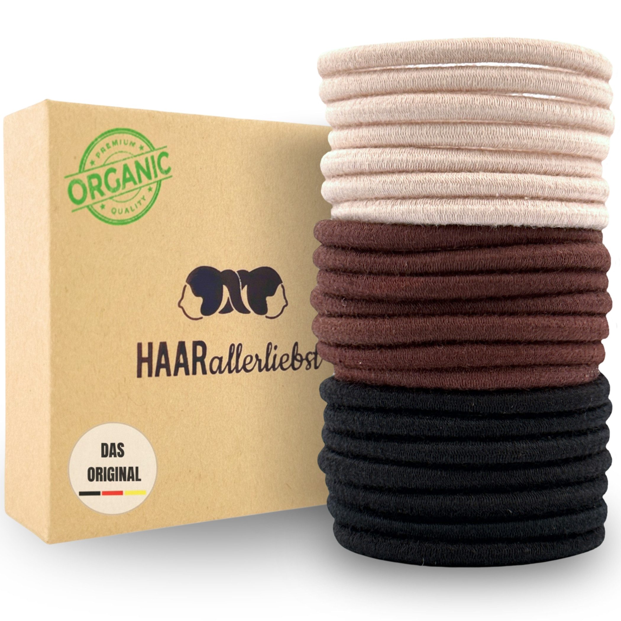 L. Erickson Haargummis 8er Pack – Beschädigungsfrei, Schwarz-metallic, Für Alle Haartypen