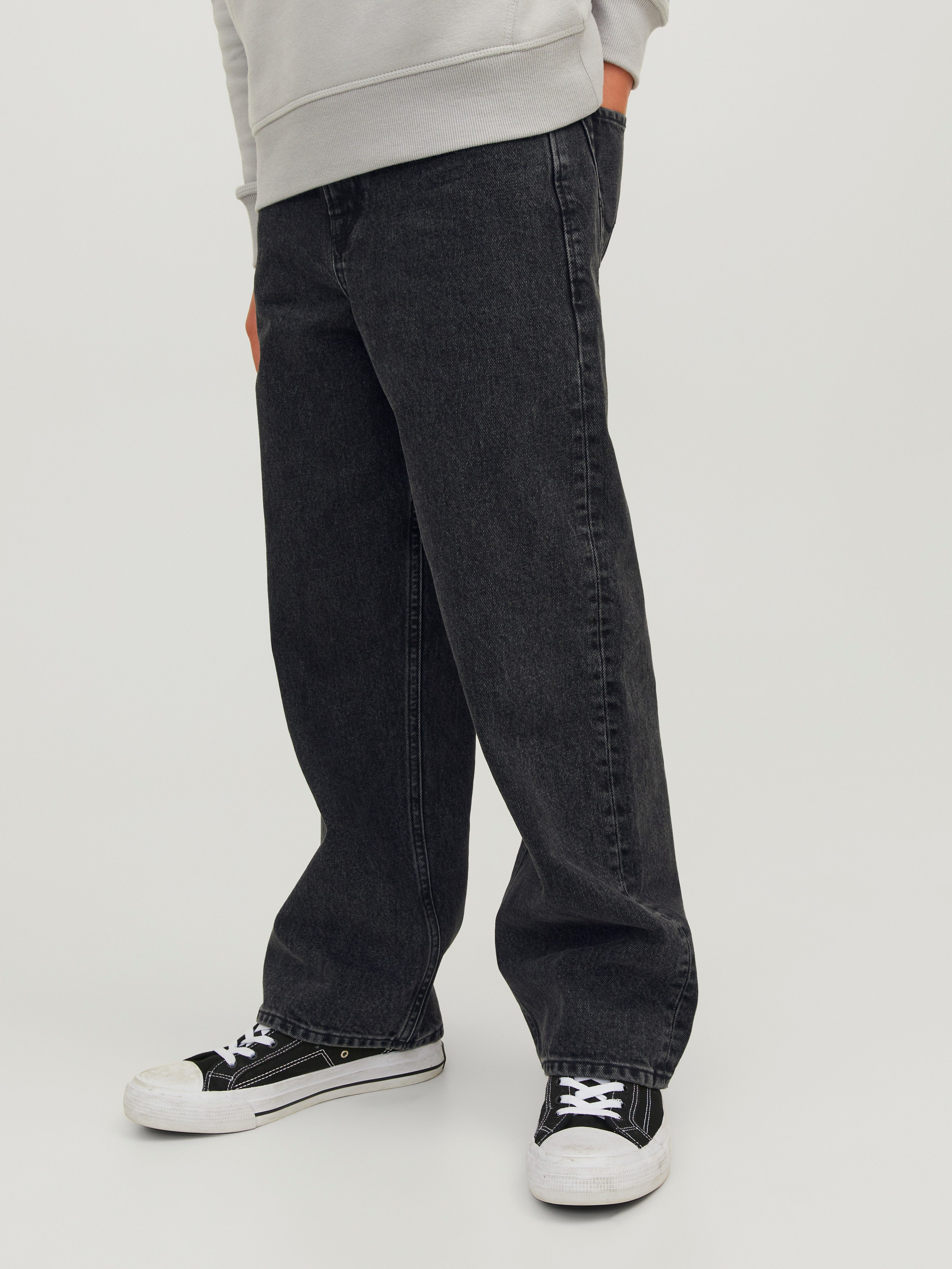Jack & Jones Junior Relax-fit-Jeans JJIALEX bequem und einfach kombinierbar Abriebeffekte, modisch, relaxed fit, Denim