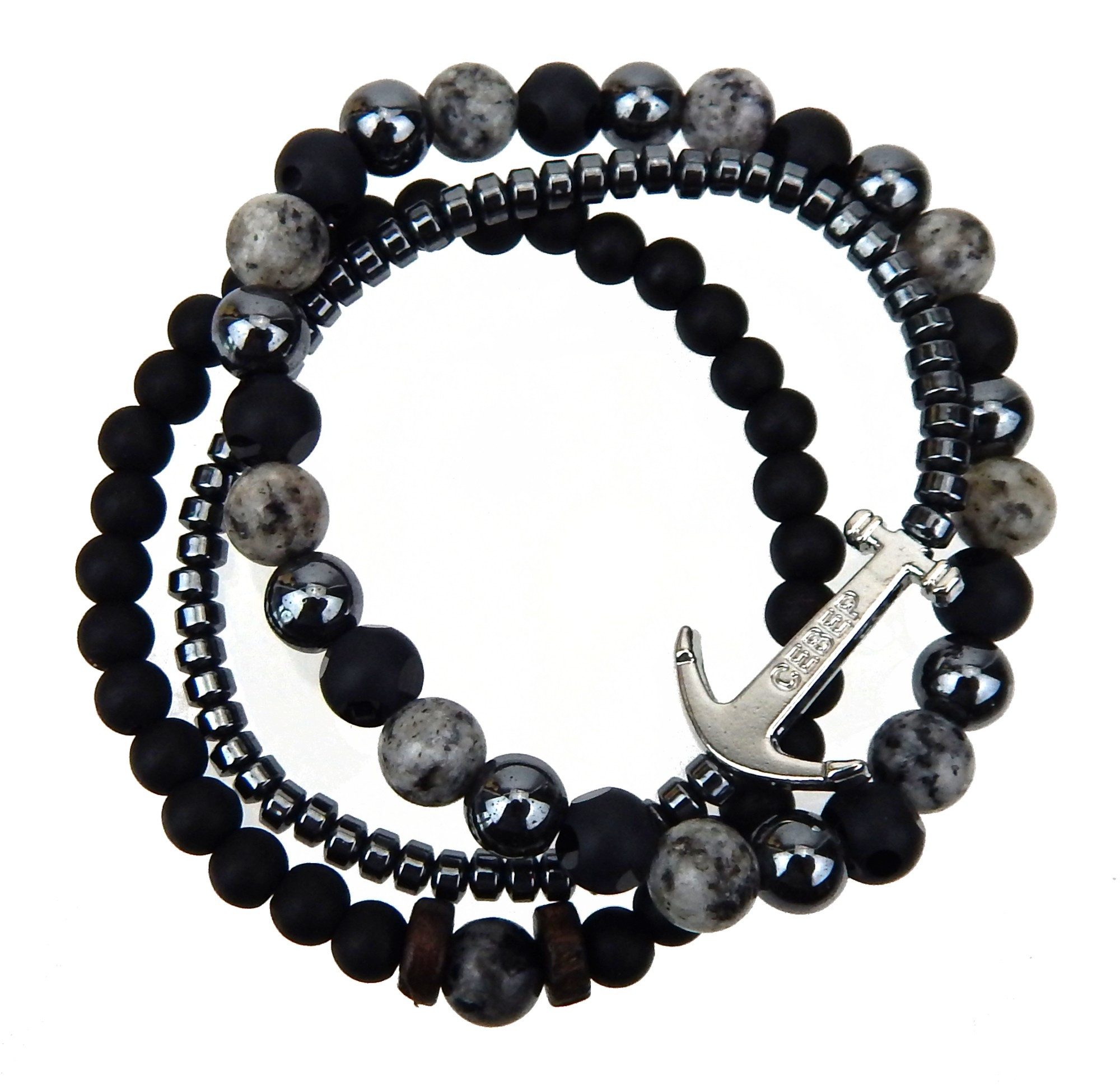 Ella Jonte Armband Set, 3-teilig mit maritimem Anker-Design elastisch