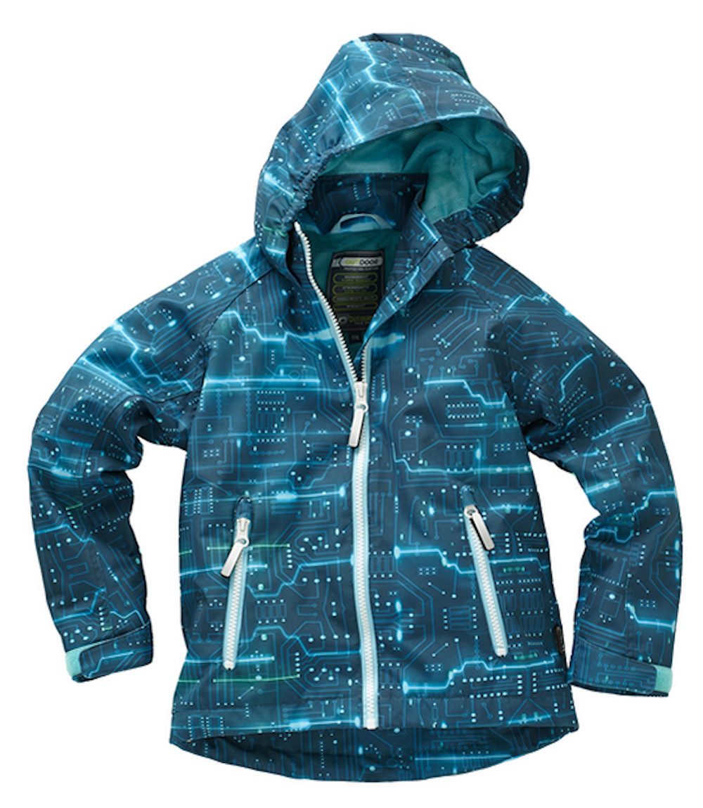 Funktionsjacke Outburst Jungen Funktionsjacke Jacke Netzfutter Sommer marine bedruckt
