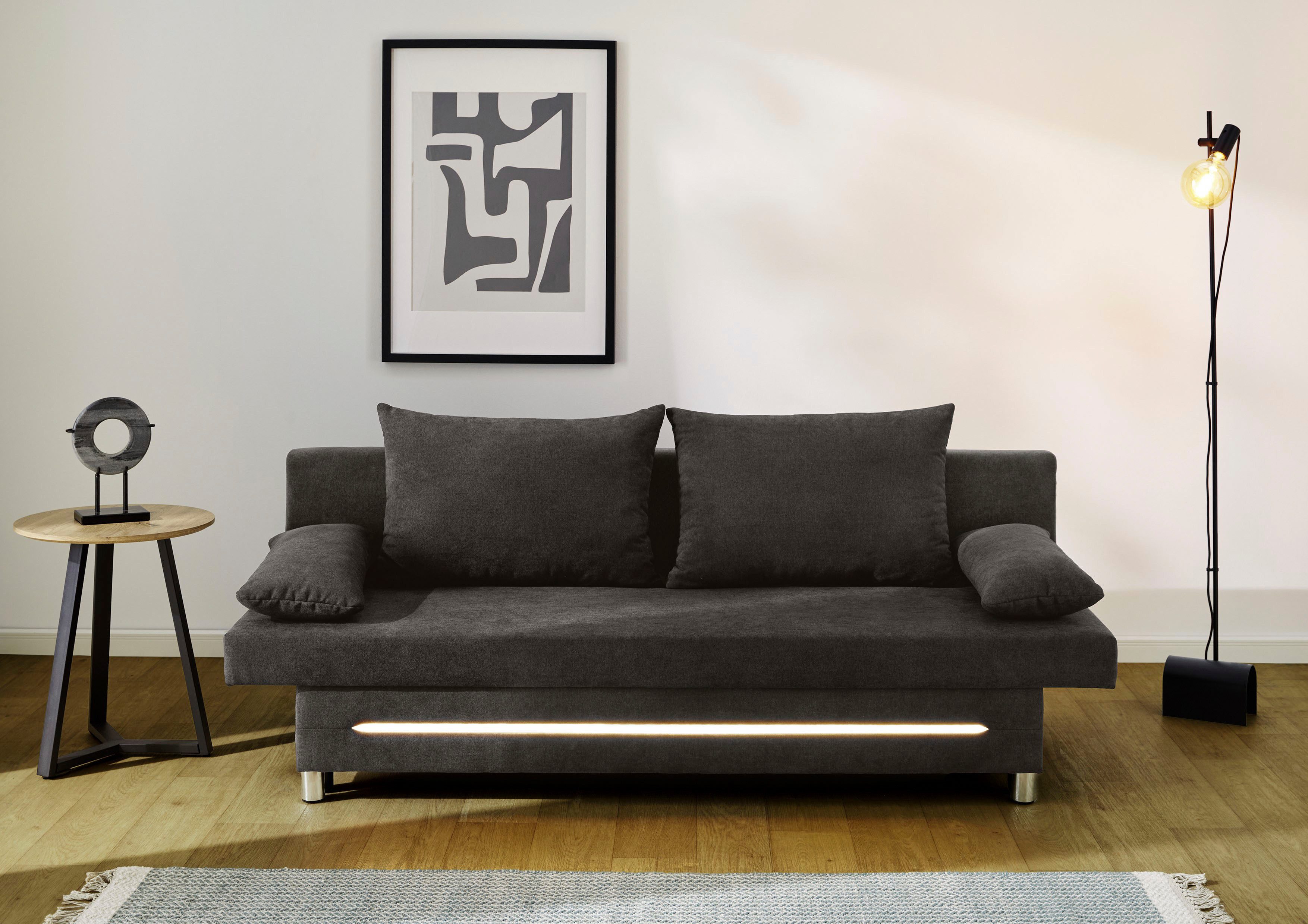 Jockenhöfer Gruppe Schlafsofa Sunrise, B: 191 cm, Liegefl. 120x191 cm, mit Schlaffunktion, Bettkasten & Licht, Unser Dauertiefpreis