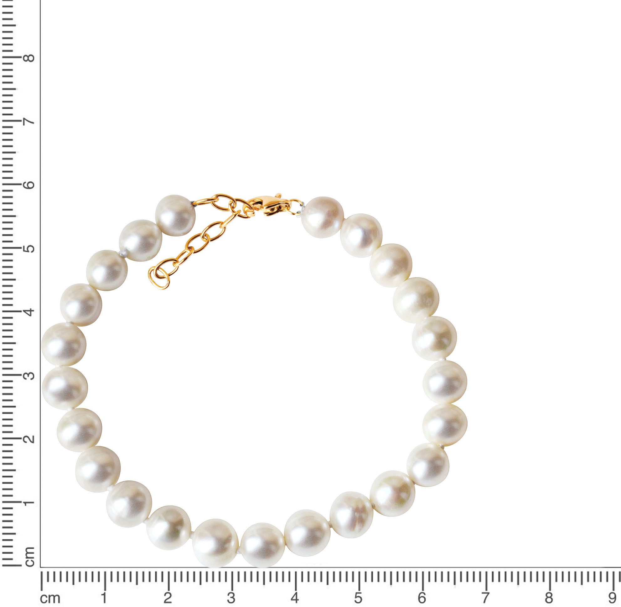 Firetti Armband Schmuck Geschenk Gold 375 Armschmuck Armkette, mit Süßwasserzuchtperle