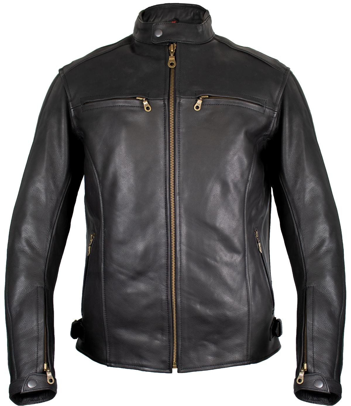 MDM Lederjacke Herren Motorrad Lederjacke aus Rindsleder mit Protektoren Mo günstig online kaufen