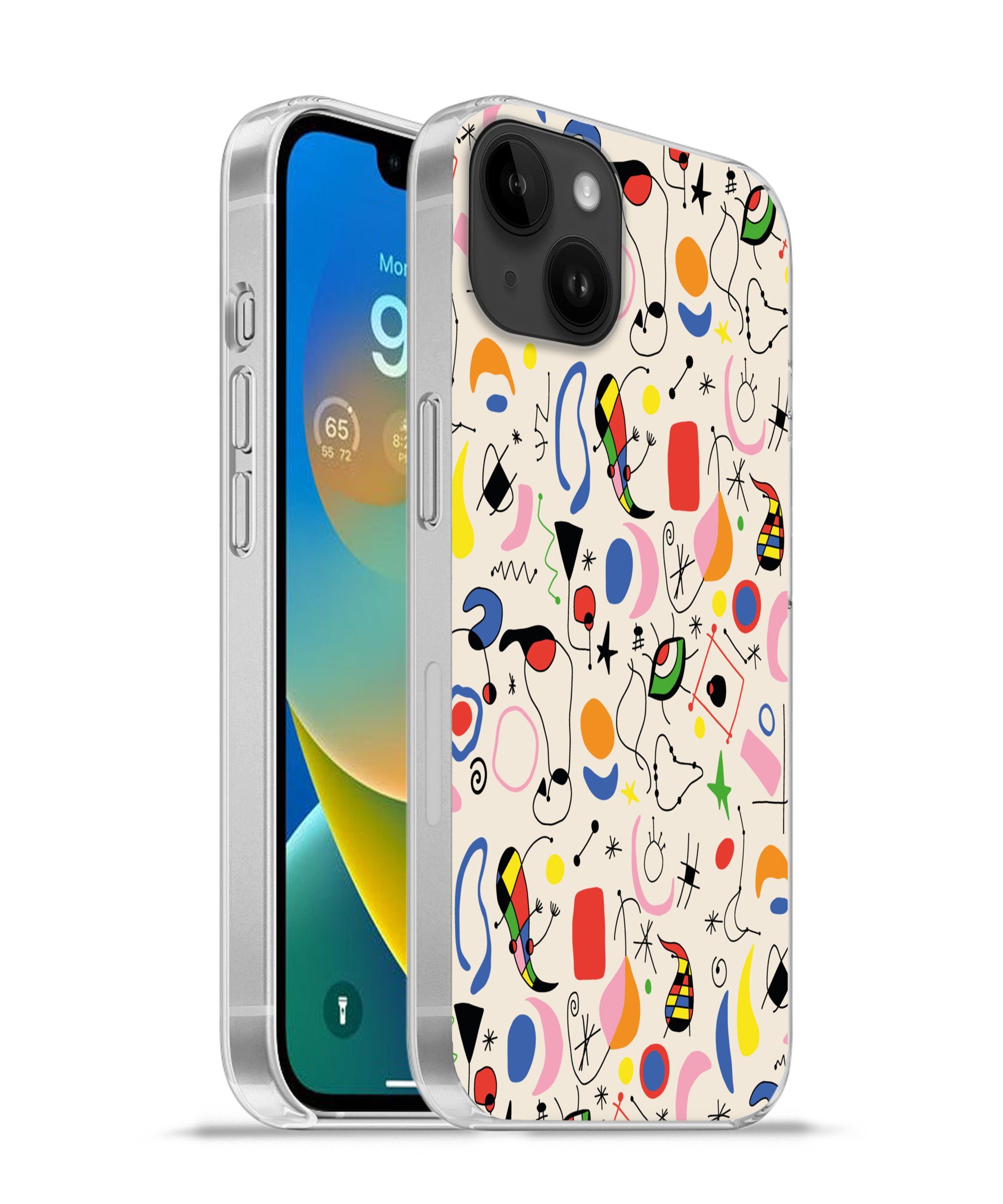MuchoWow Handyhülle für Apple iPhone 14 Plus Muster - Abstrakt - Kunst, Smartphone-Bumper, Print, Handy Schutzhülle Dünn