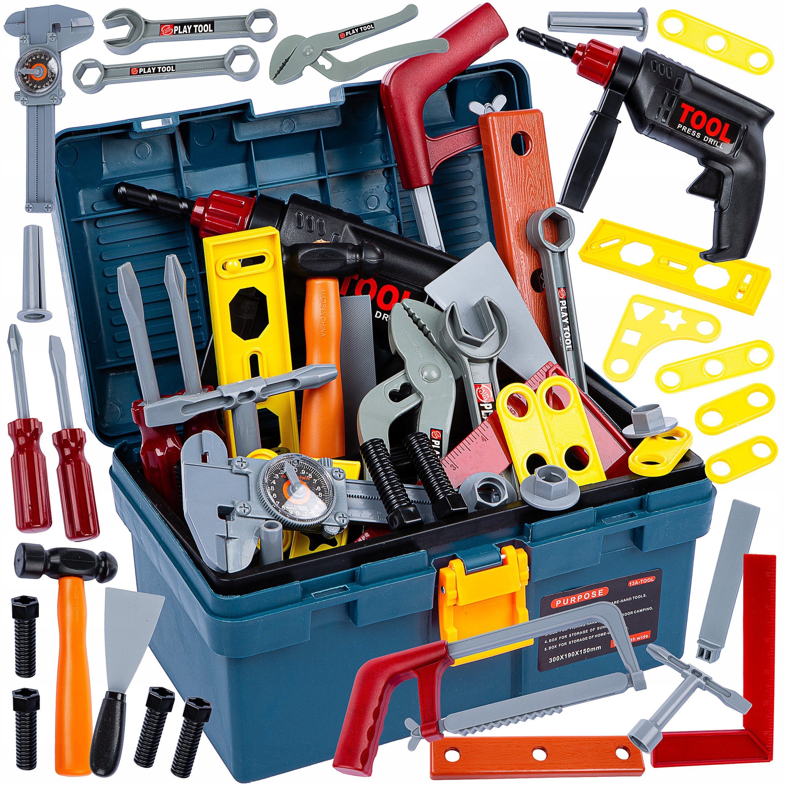 kinderplay Kinder-Werkzeug-Set Kinder Werkzeugset – Lernspielzeug mit Kiste günstig online kaufen