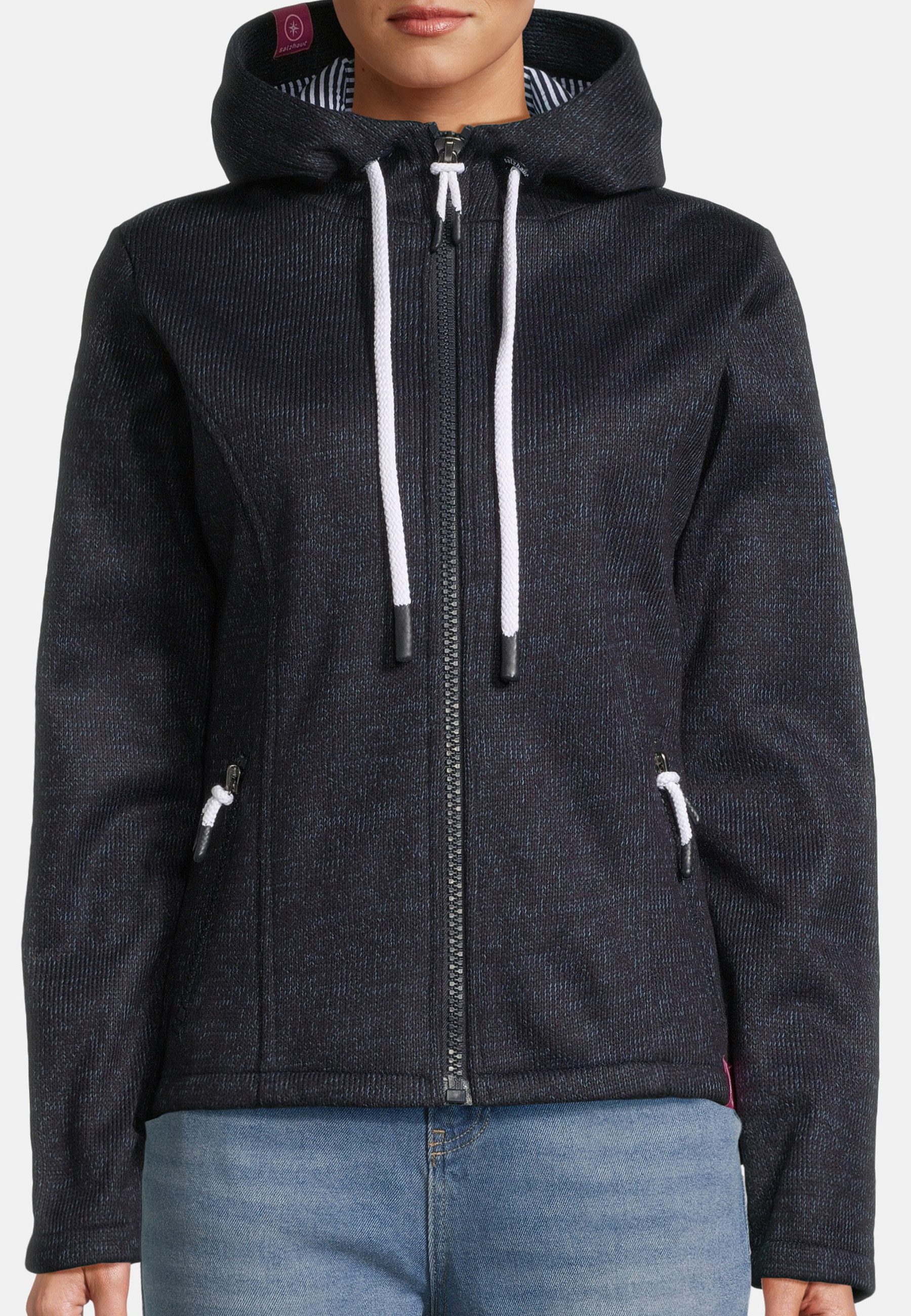 salzhaut Fleecejacke HARMKEA Damen Tailliert salzhaut – nordisch frisch, lässig und frech für jeden Tag!