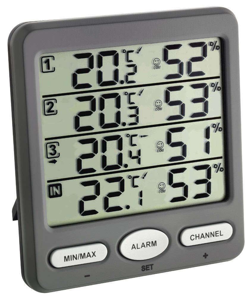 Raumthermometer digitales Thermometer-Hygrometer Klima-Monitor TFA 30.3054