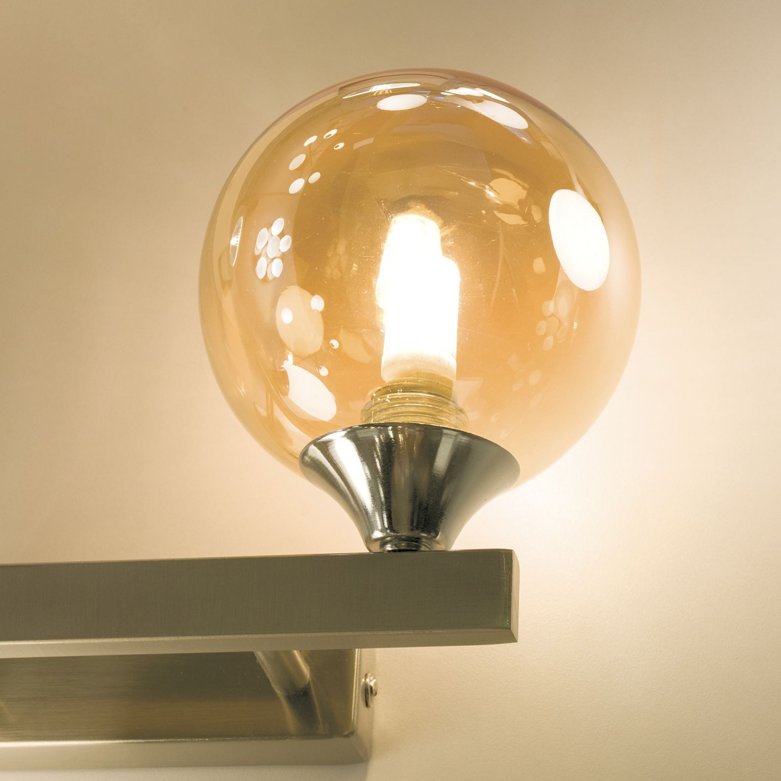Orion Leuchten Lampenschirm Ersatzglas Gewinde Lampenschirm G9 Ø 100 mm Amber Gold – Bild 4 von 5