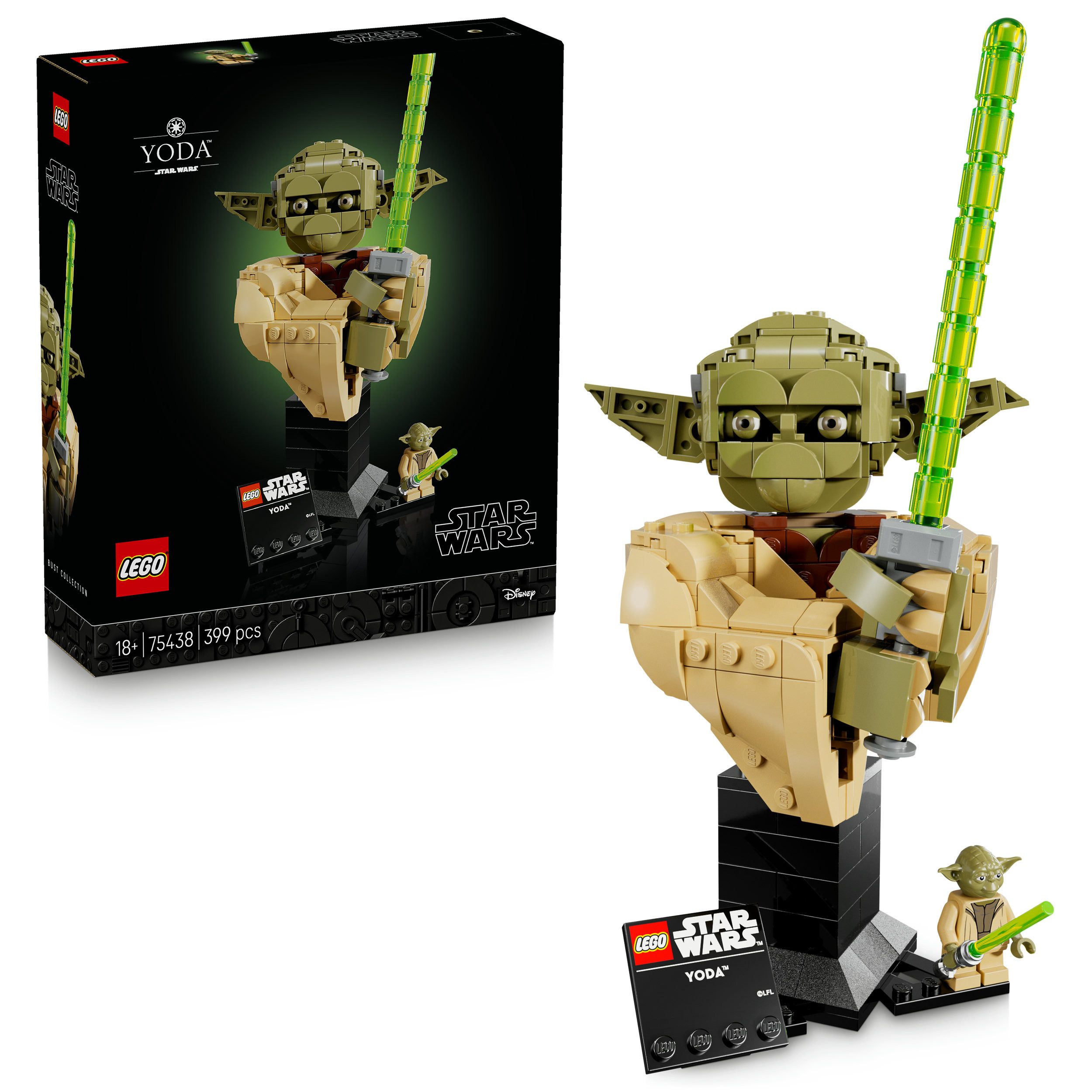 LEGO® Yoda Büste (75438), LEGO Star Wars™ Konstruktionsspielsteine, (399 St)