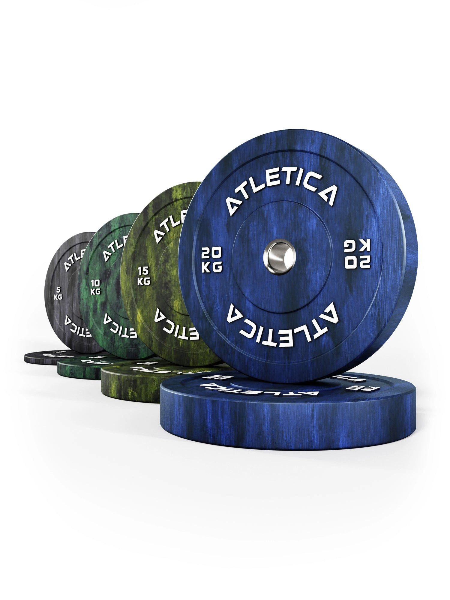 ATLETICA Hantelscheiben Fusion Bumper Plates SET, 100kg