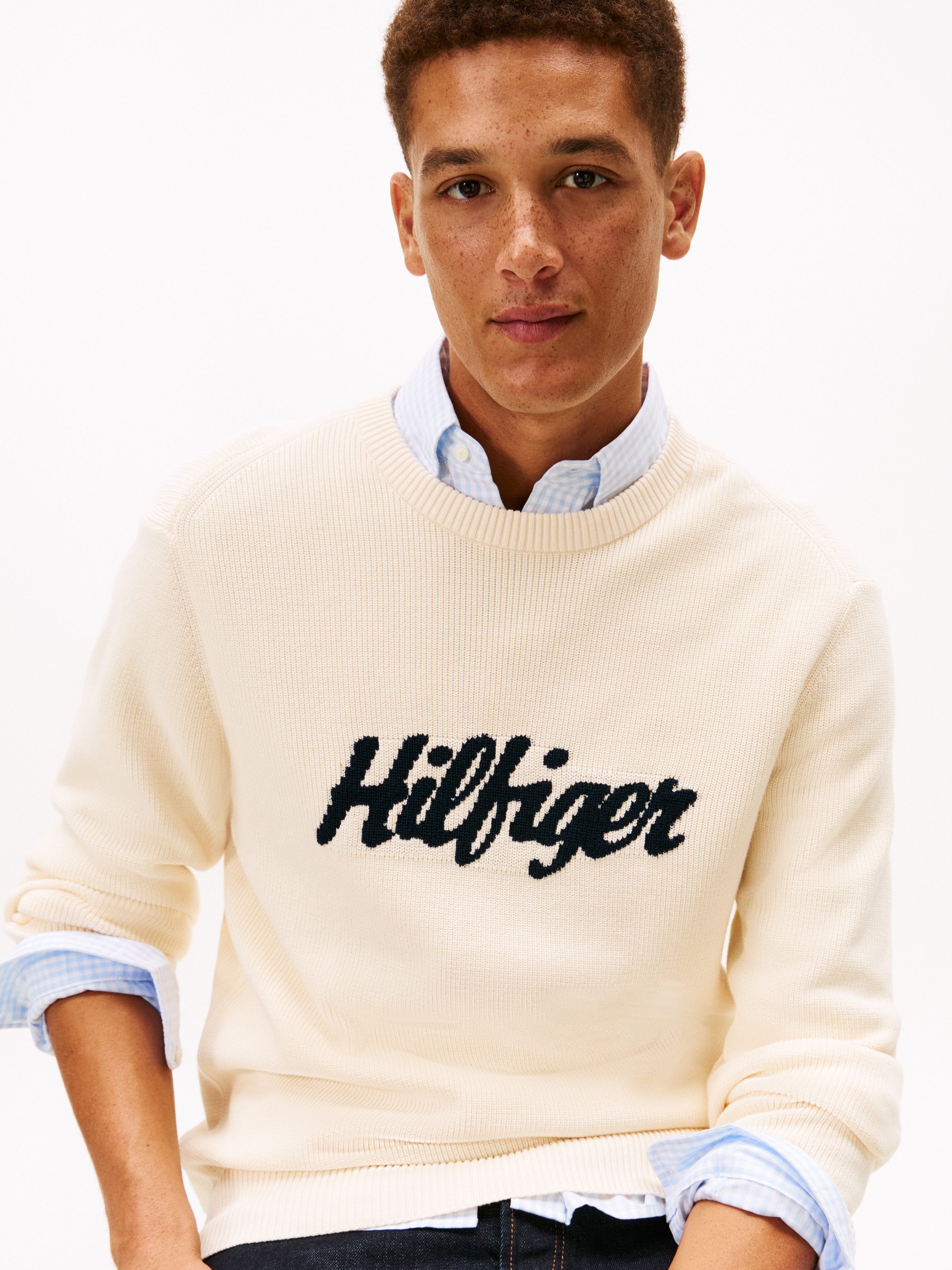 Tommy Hilfiger Rundhalspullover SEASONAL GRAPHIC COTTON günstig online kaufen