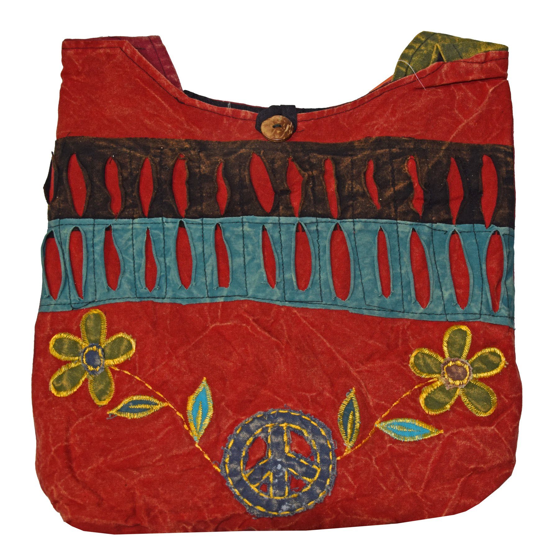 SIMANDRA Umhängetasche Patchwork Tasche bestickt, zum Umhängen