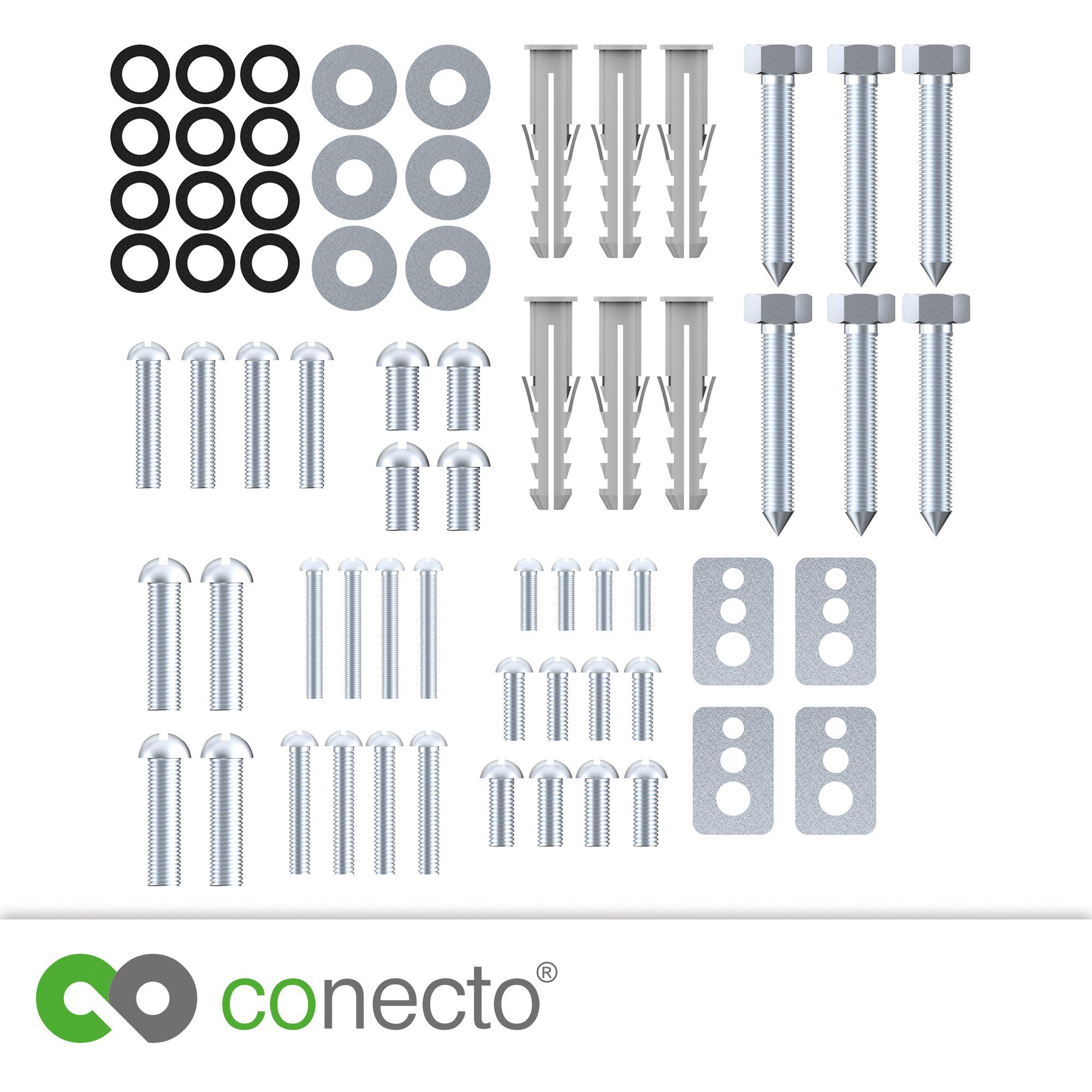 conecto conecto VESA Schraubenset Fernseher TV 64 für Teilig Halterung Halter TV-Wandhalterung