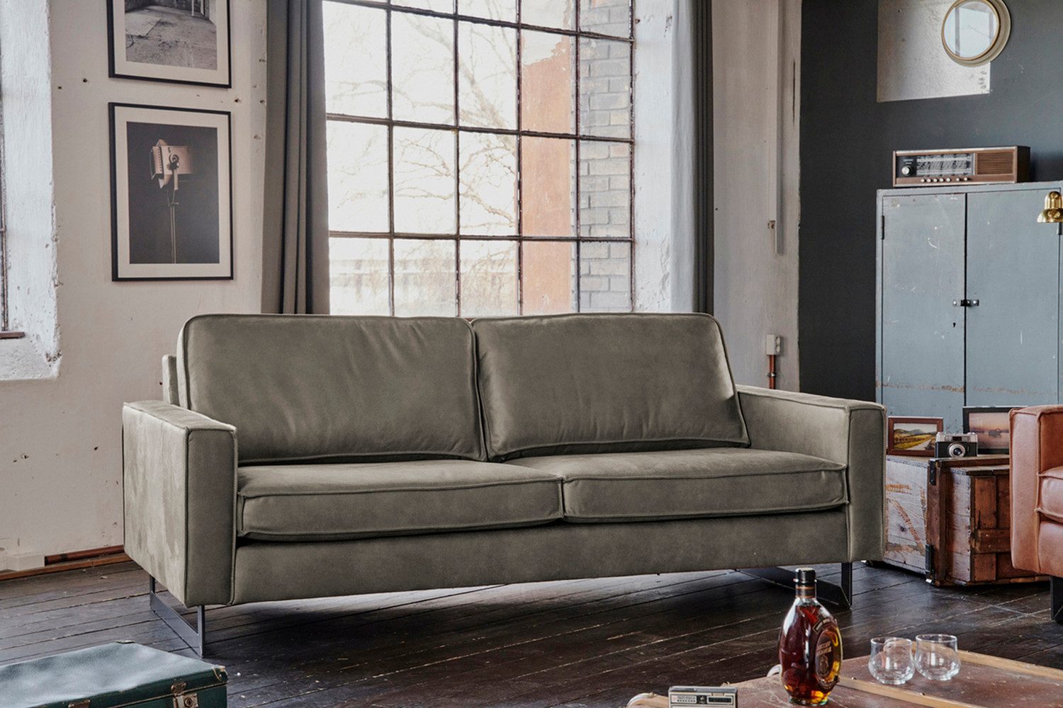 KAWOLA Sofa VILNIUS, Couch Kunstleder mit günstig online kaufen