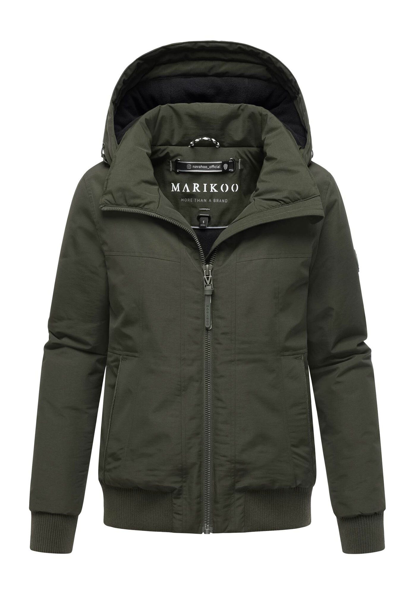 Marikoo Winterjacke Mooni 16 Gefütterte Übergangsjacke mit Kapuze und Kordelzug