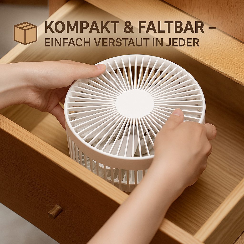 Diyarts Akku-Standventilator Mobiler Tisch- und Standventilator, leise & hö günstig online kaufen
