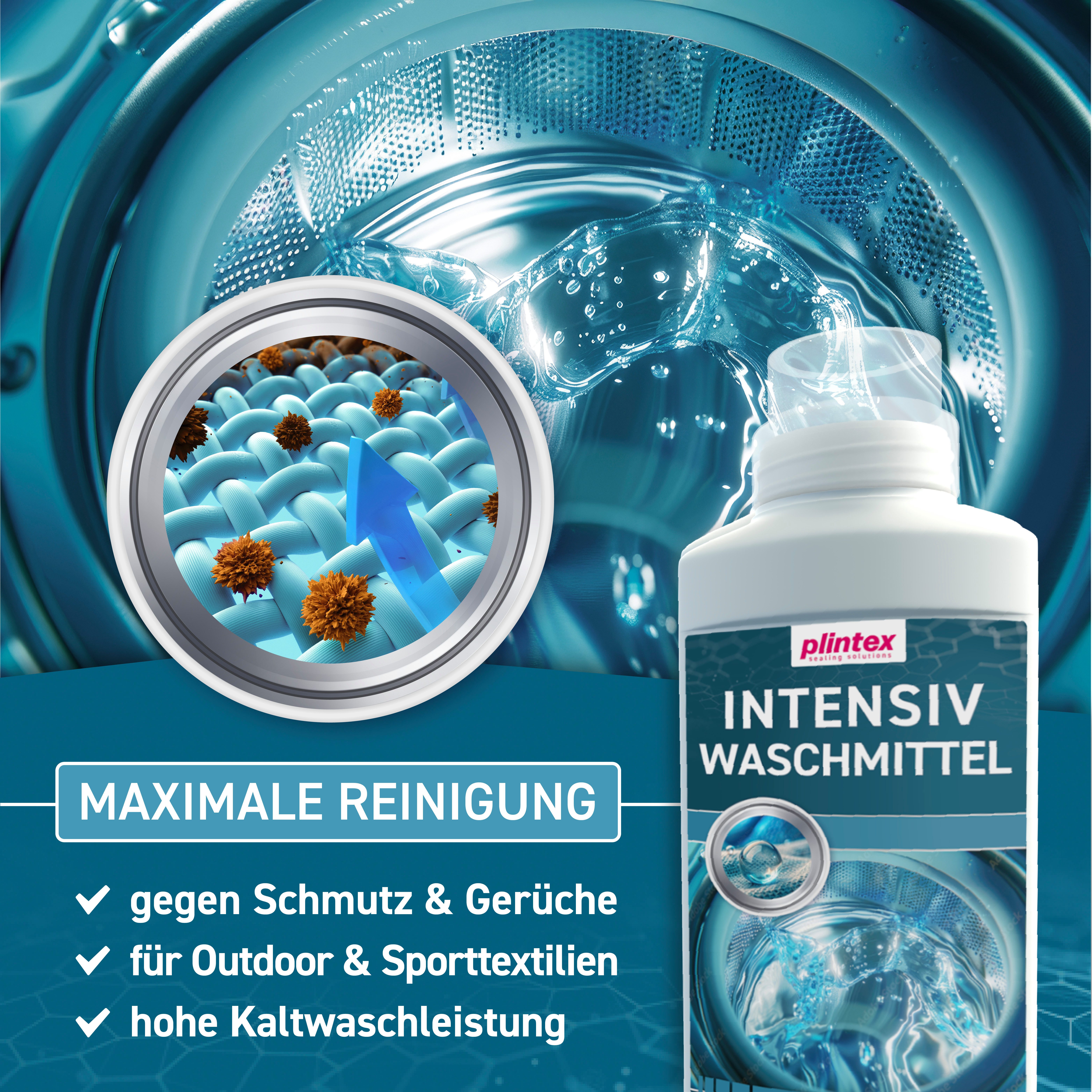 Plintex Intensiv Waschmittel für Funktions- und Outdoorbekleidung Spezialwaschmittel (550ml Spezialwaschmittel für Gore-Tex, Softshell & Skibekleidung)