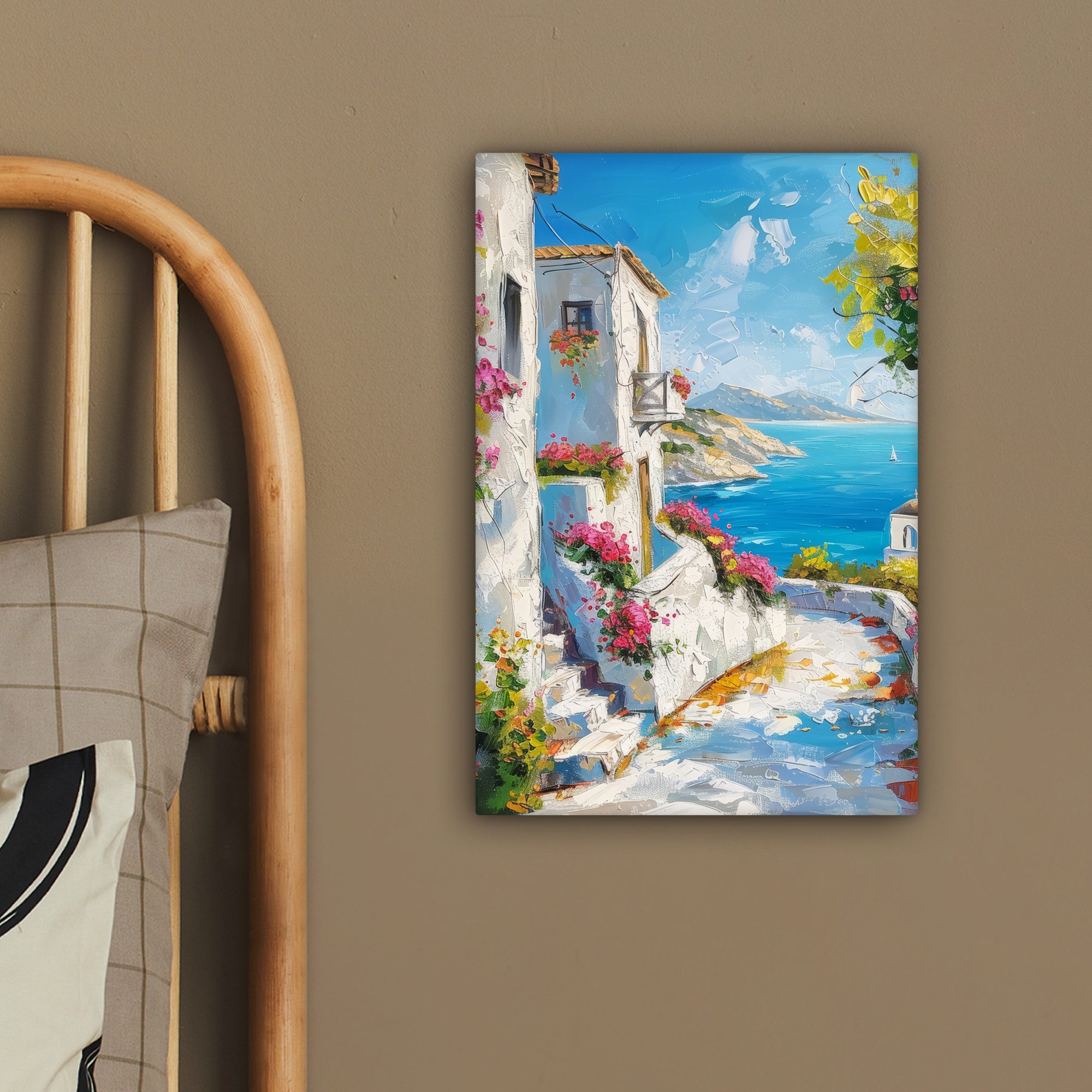 OneMillionCanvasses® Leinwandbild Landschaft - Blumen - Natur - Sommer, Fotodruck (1 St), Leinwand Canvas Wandbild, Wanddekoration 20x30 cm – Bild 4 von 5