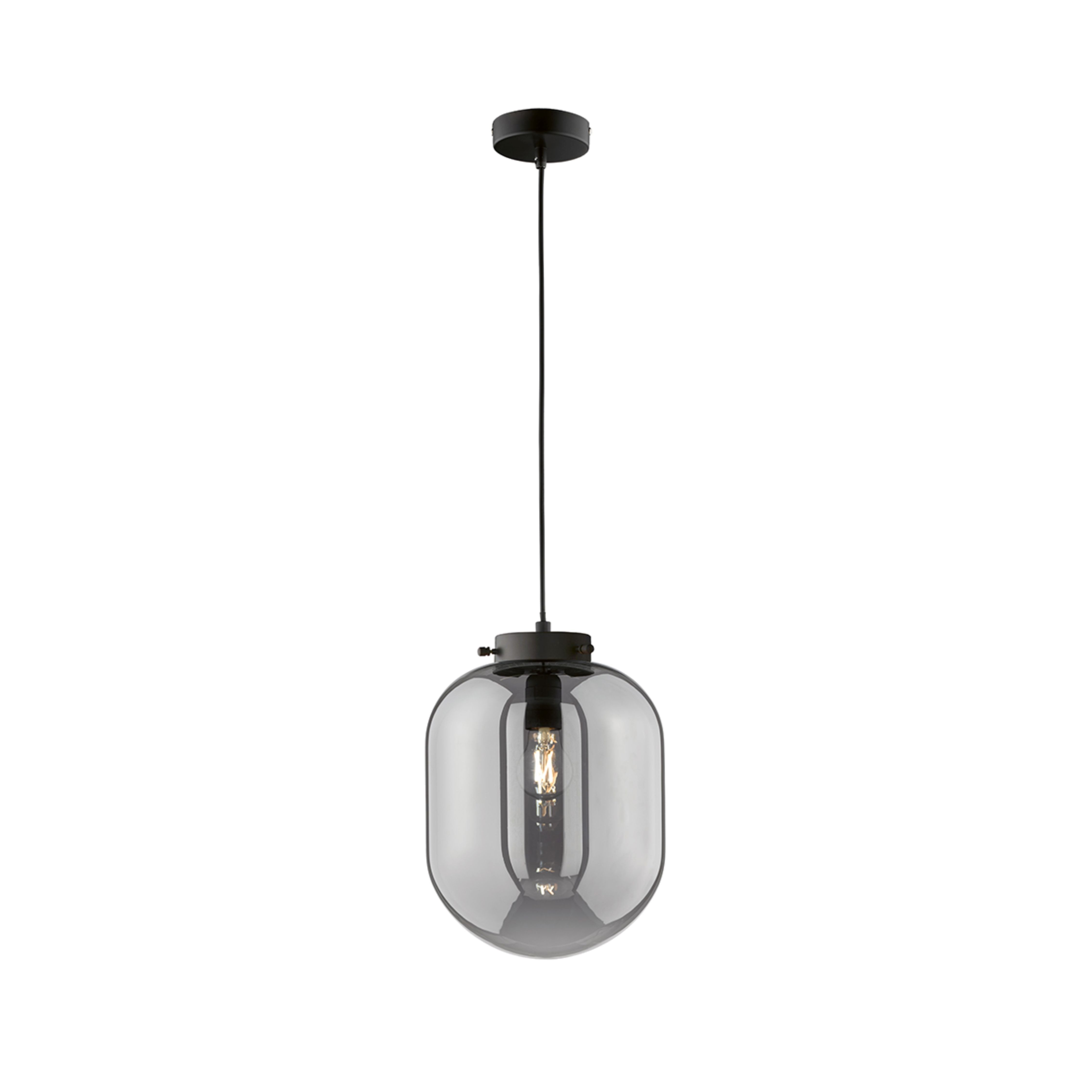 FISCHER & HONSEL Pendelleuchte Fischer & Honsel Pendelleuchte Regi, schwarz matt, 60893, Pendelleuchte