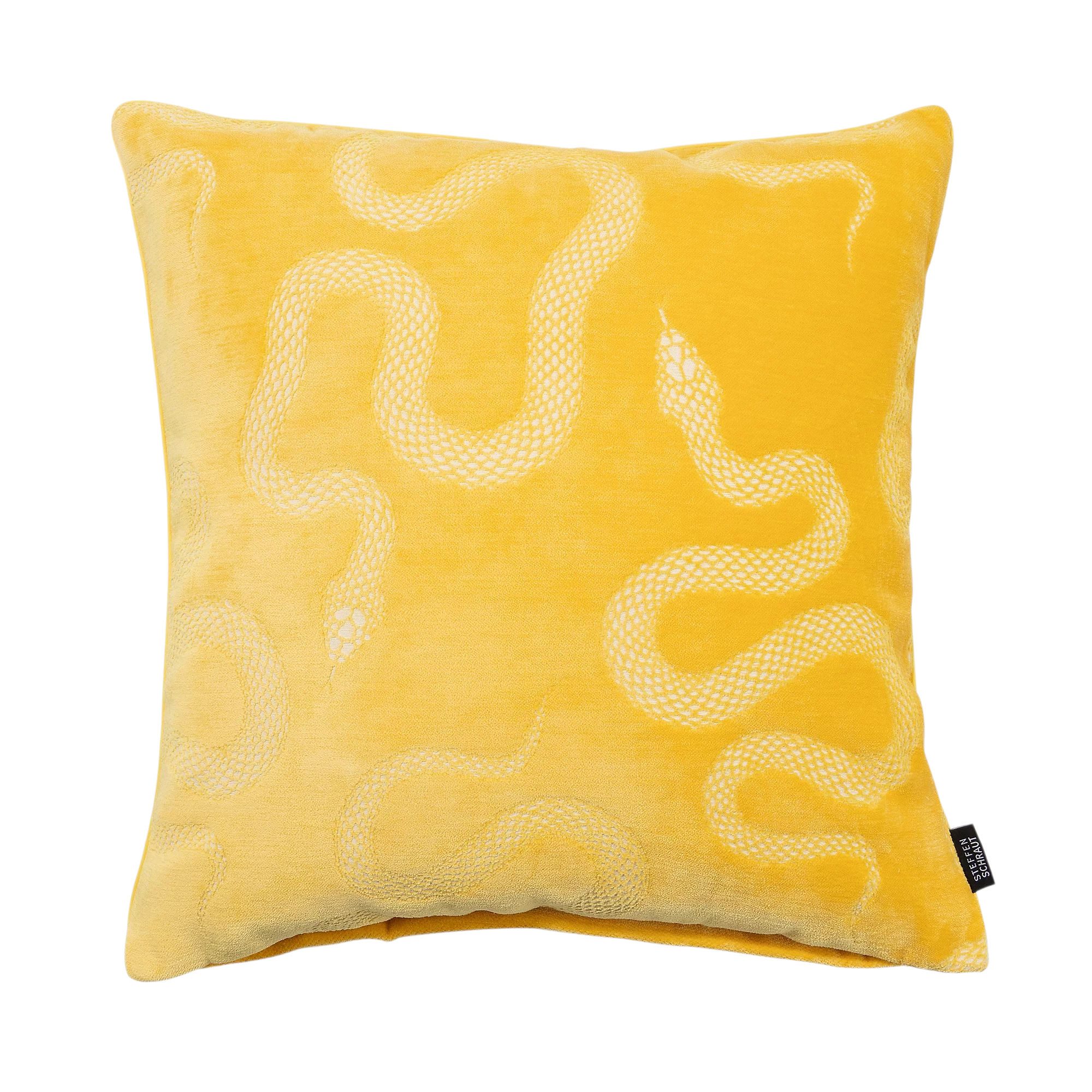 STEFFEN SCHRAUT Kissenbezug 1 Dekokissenhülle Schlangen-Motiv Jacquard-Design waschbar ca. 50x50cm, (1 Stück)