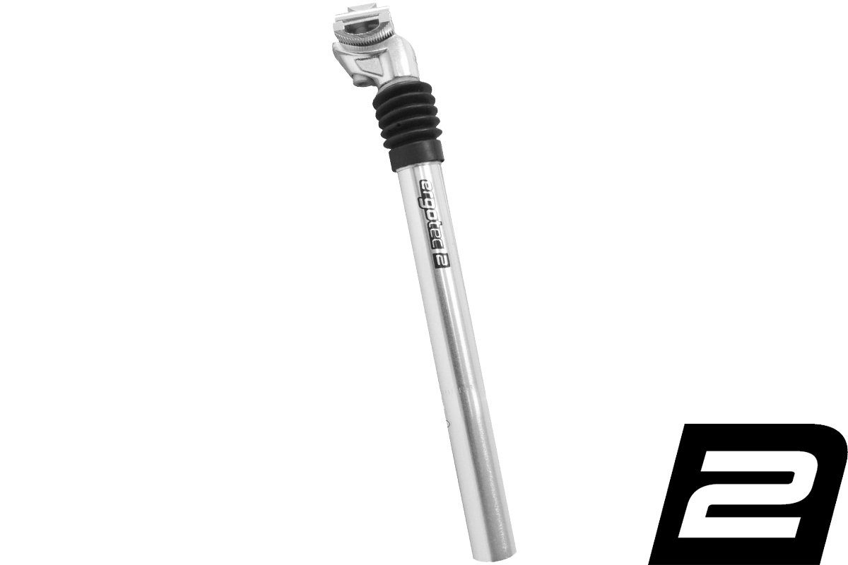 Fahrrad Ergotec Sattelstütze, Ø gefederte Silber Patentstütze ergotec 25,4mm SP-3.0