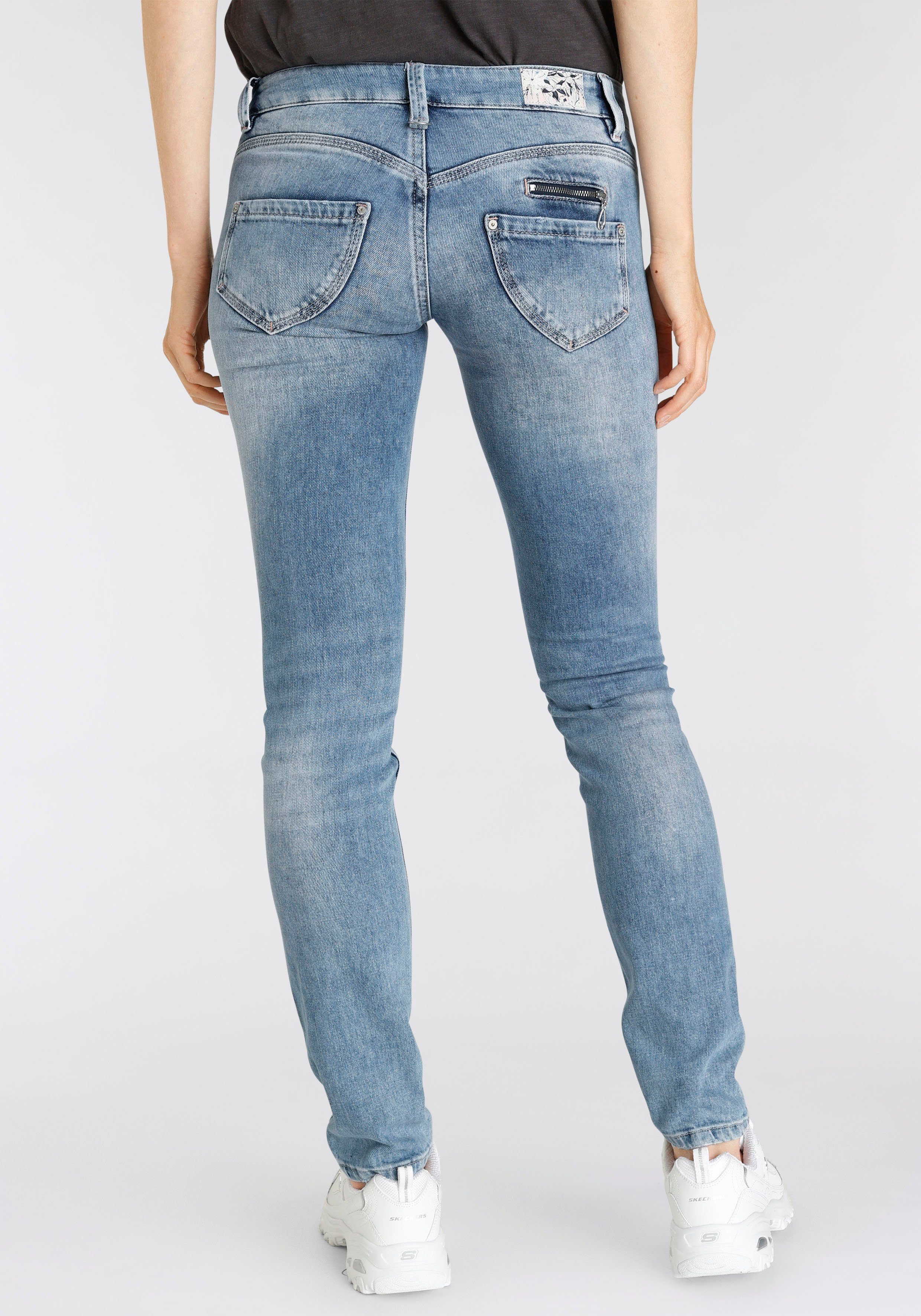 mit (1-tlg) coolen Deko-Features T. Slim-fit-Jeans med palermo Freeman Porter
