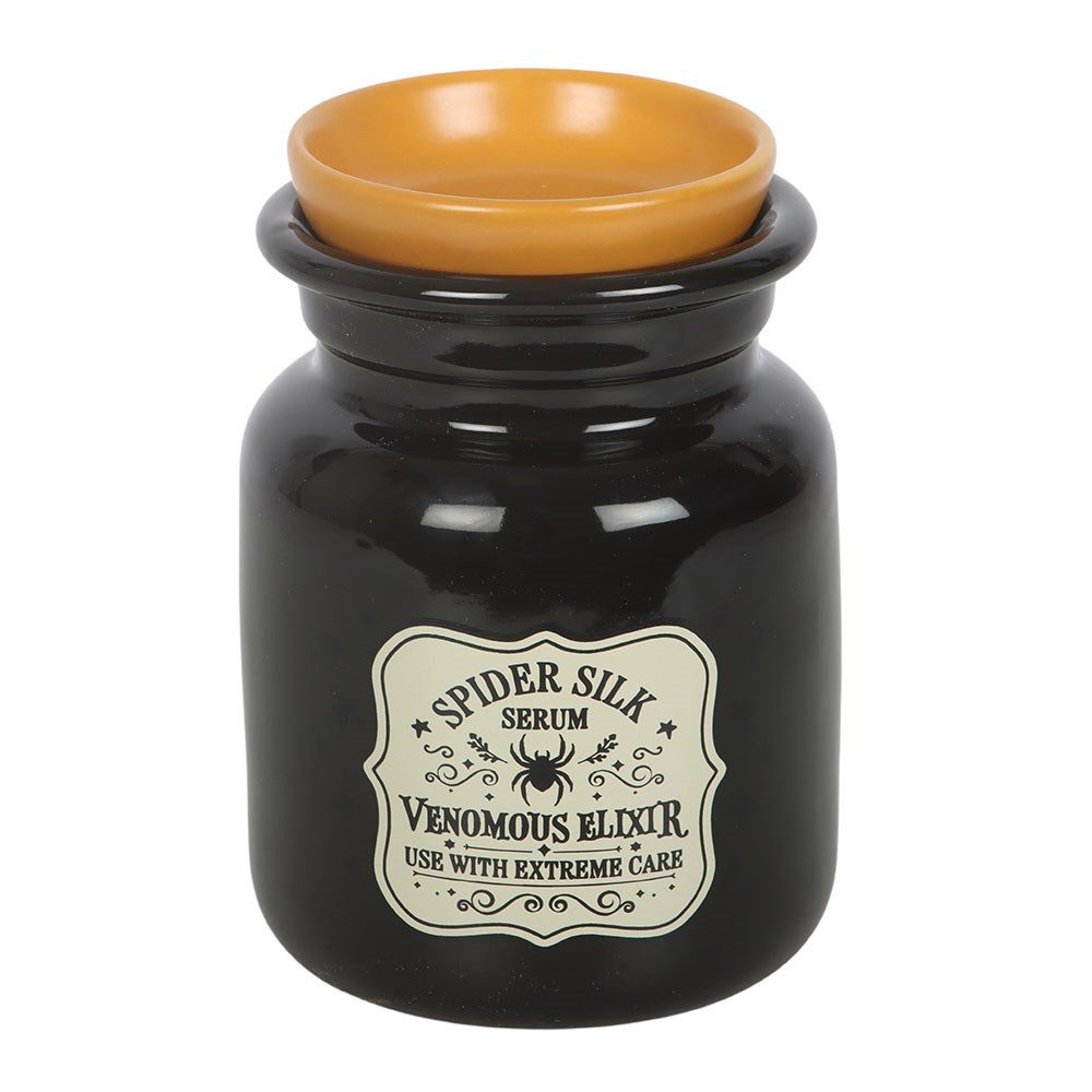Something Different Duftlampe Spider Silk Serum Potion Bottle Deko Flasche Duftlampe Hexe schwarz
