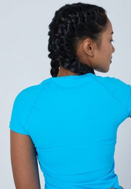 SPORTKIND Funktionsshirt Tennis Capsleeve T-Shirt für Mädchen & Damen türkis