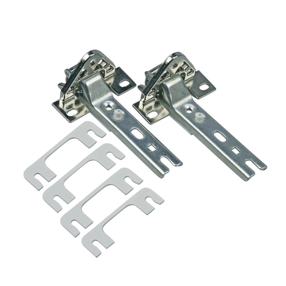 Trade-Shop Montagezubehör Türscharnier-Set passend für Küppersbusch 420158, 420189, 432467, Für oben/unten am Kühlschrank, passend für 30mm/35mm/42mm Bohrungen